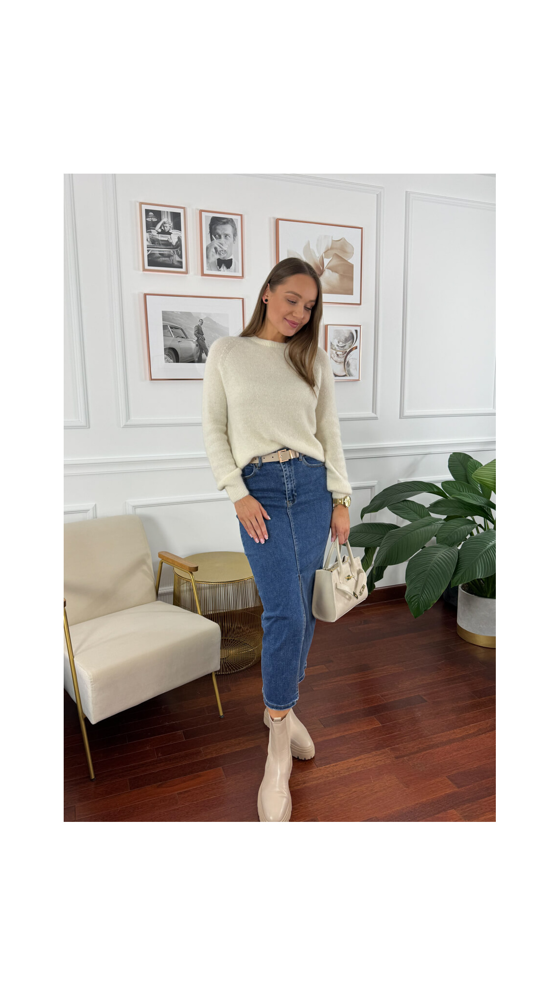 Sweter Barb śmietankowy Sweter Barb śmietankowy