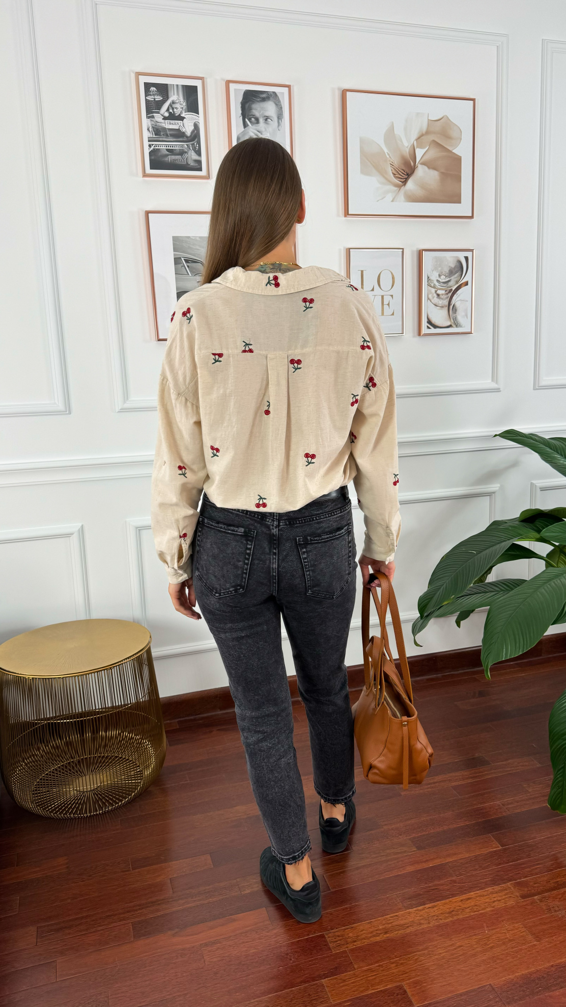 Spodnie mom fit Enza czarne Spodnie mom fit Enza czarne