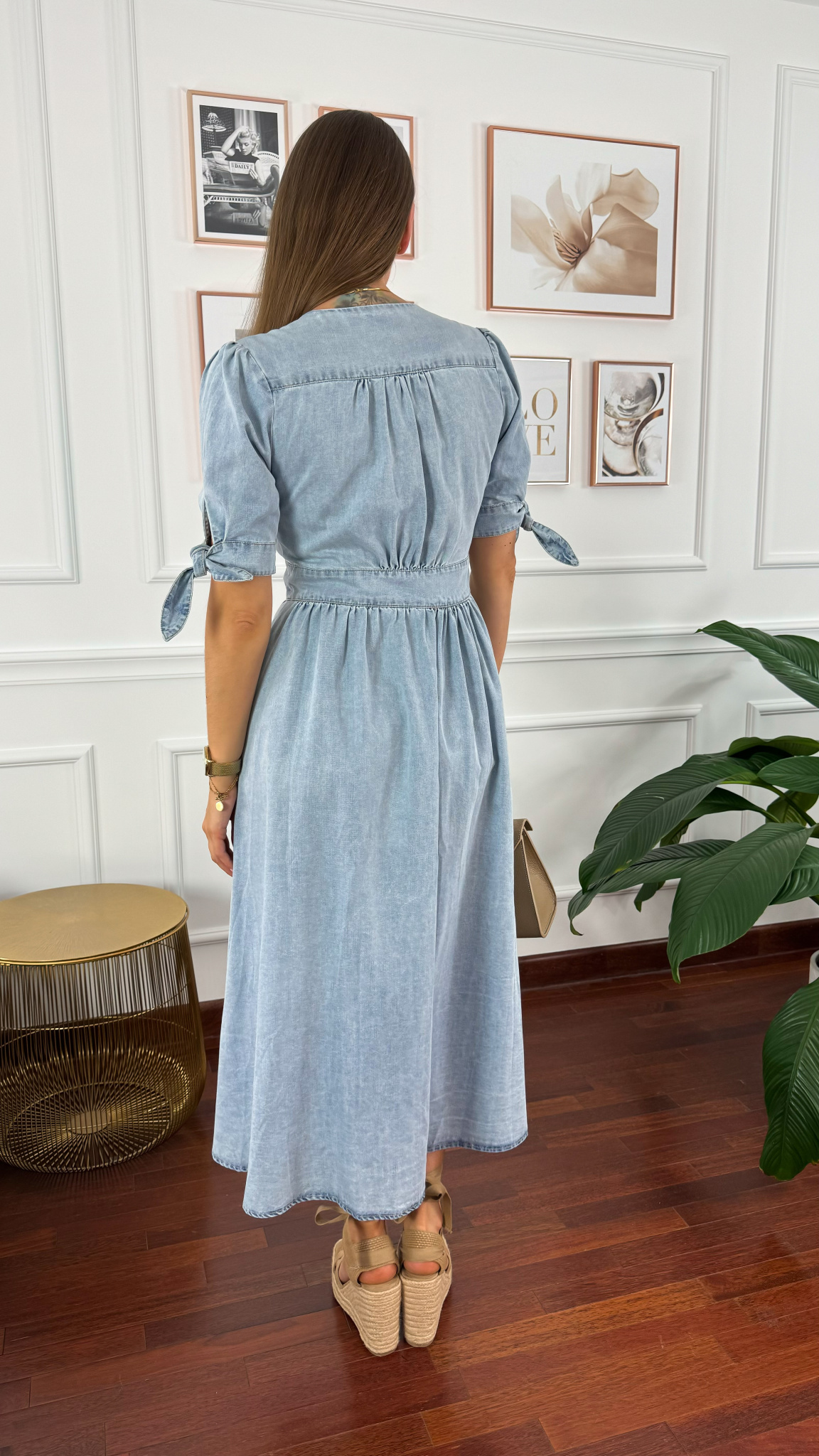Denimowa szmizjerka maxi Pure niebieska Denimowa szmizjerka maxi Pure niebieska