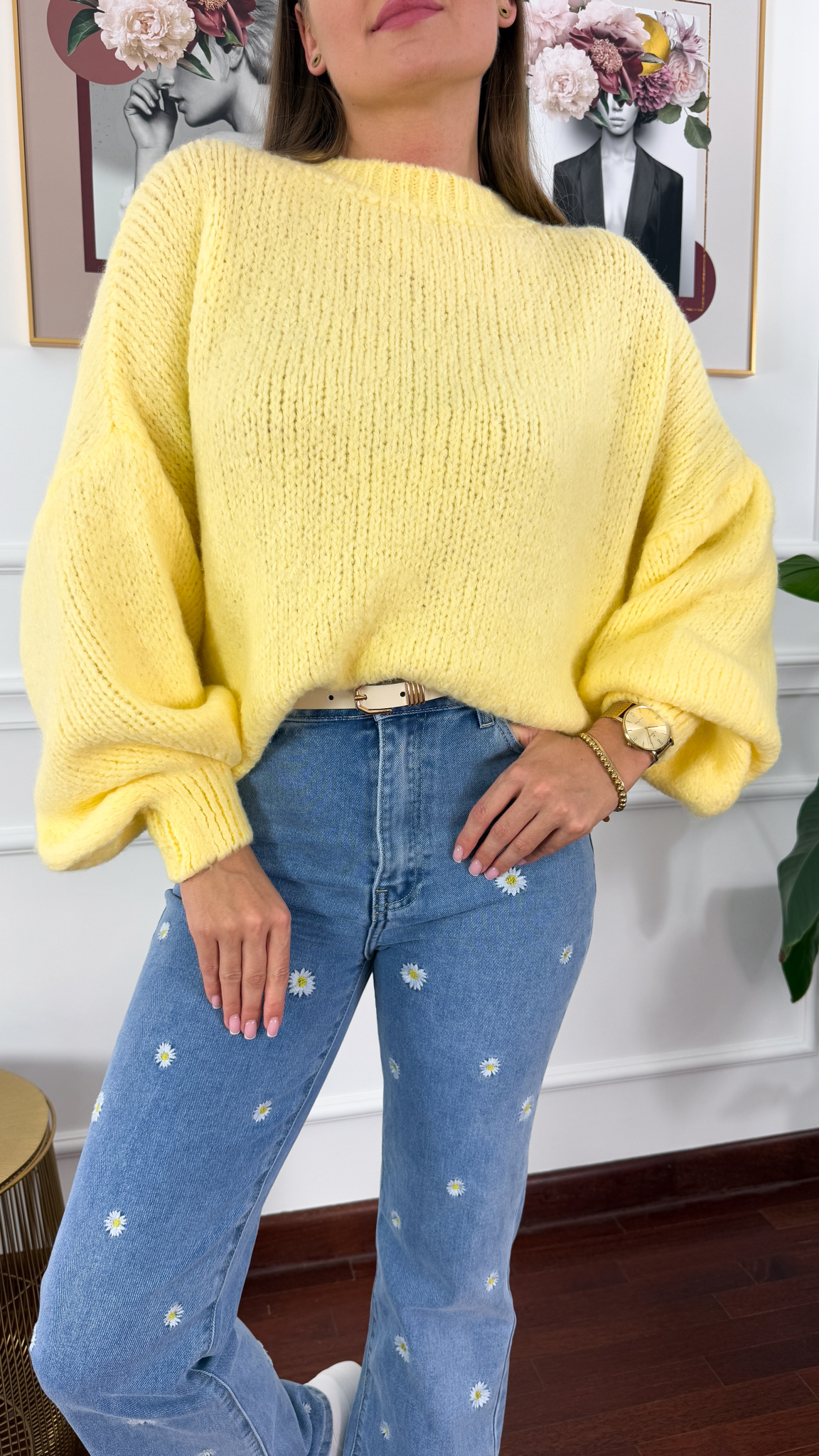 Spodnie wide leg Daisy denim Spodnie wide leg Daisy denim
