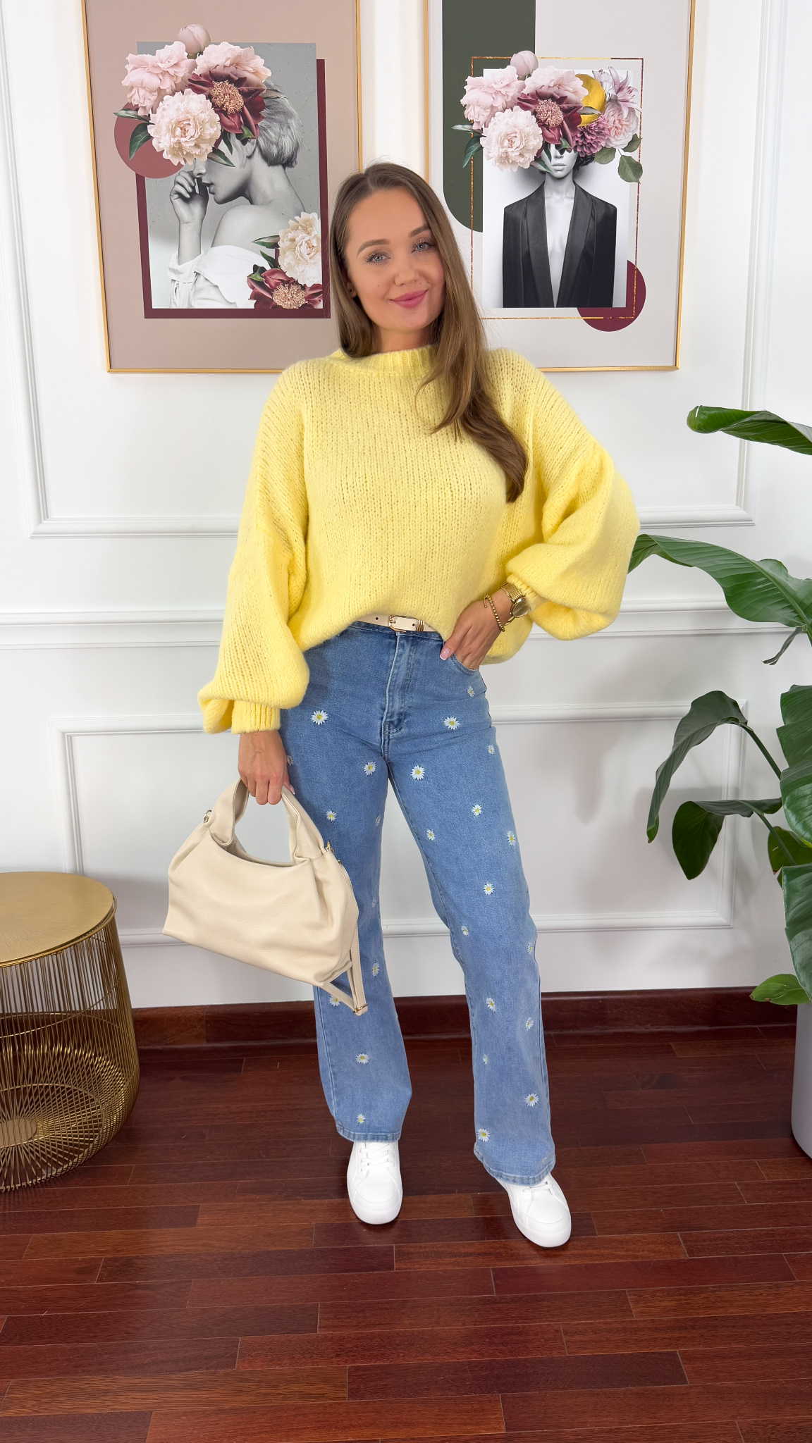 Spodnie wide leg Daisy denim Spodnie wide leg Daisy denim