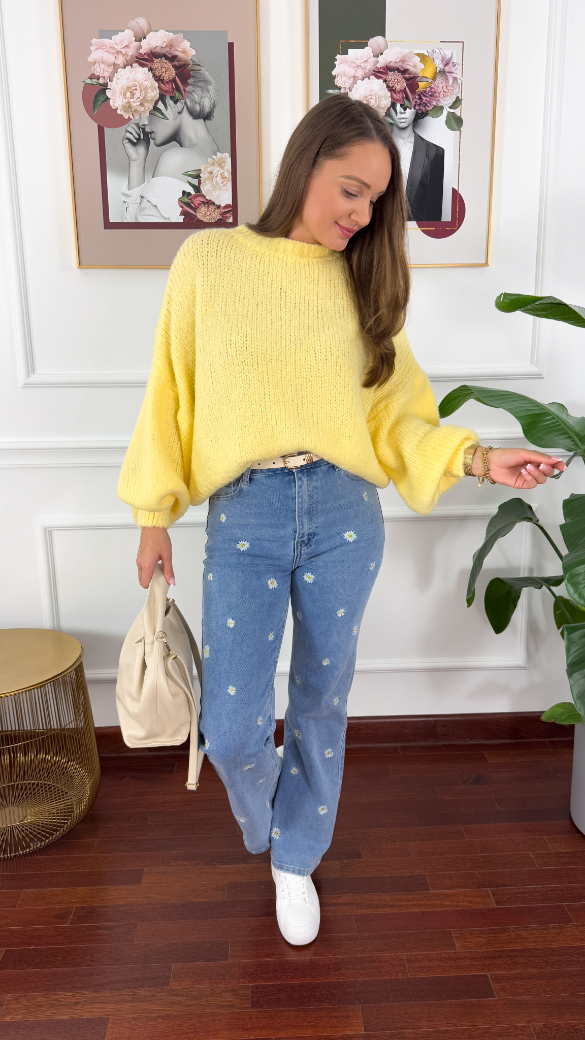 Spodnie wide leg Daisy denim Spodnie wide leg Daisy denim