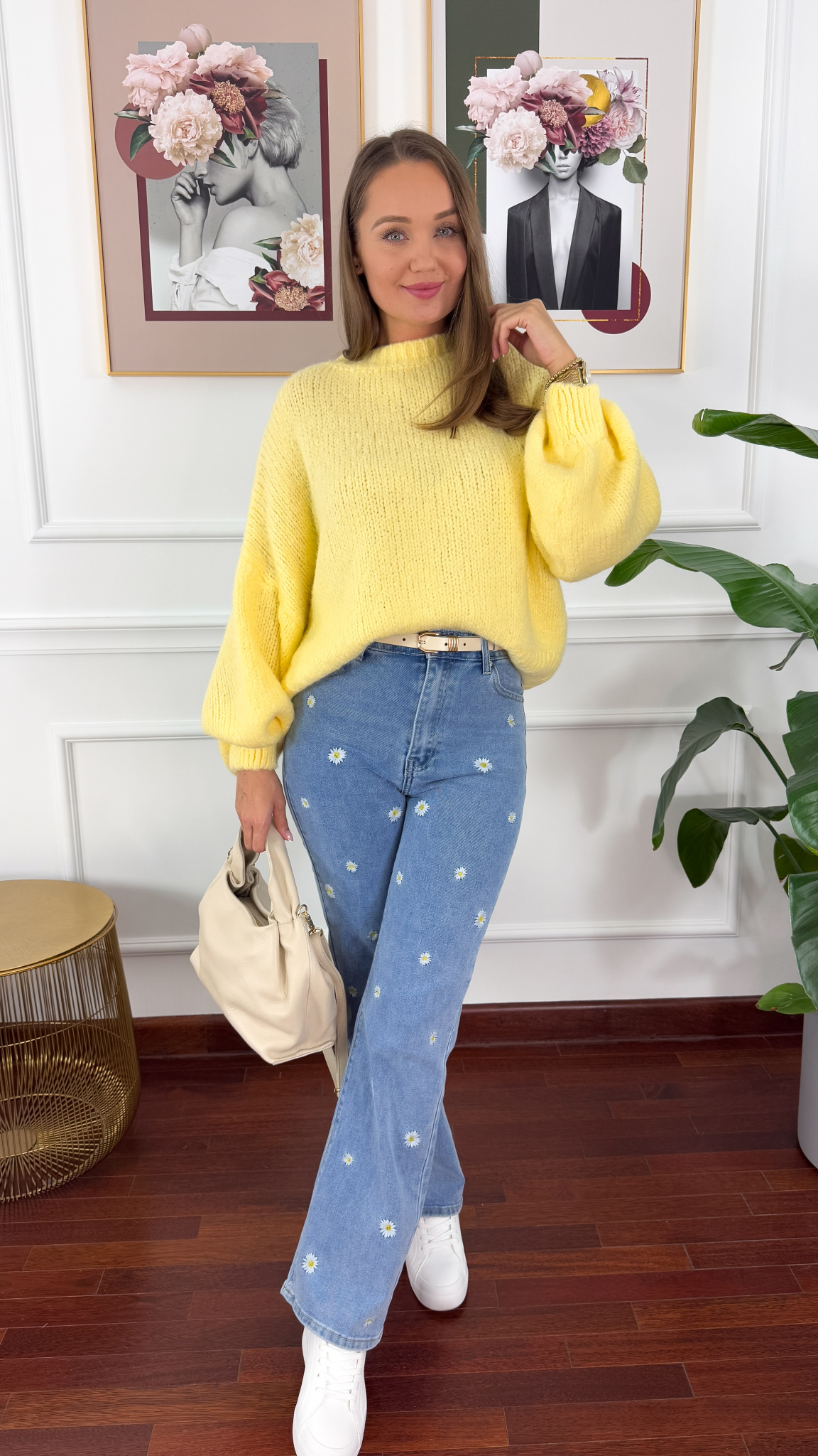 Spodnie wide leg Daisy denim Spodnie wide leg Daisy denim