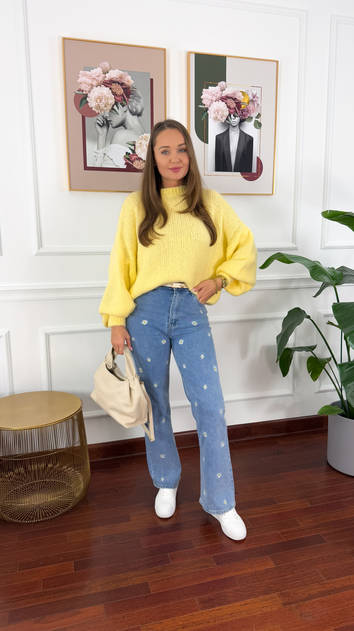 Spodnie wide leg Daisy denim Spodnie wide leg Daisy denim