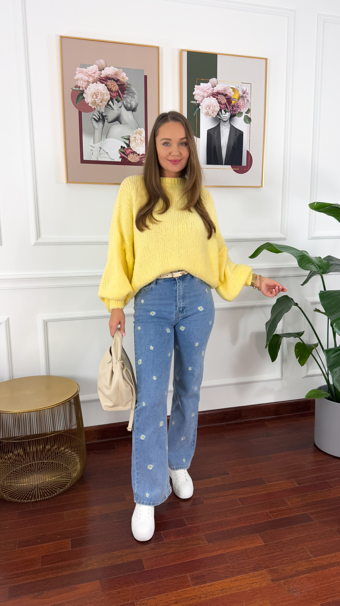 Spodnie wide leg Daisy denim Spodnie wide leg Daisy denim