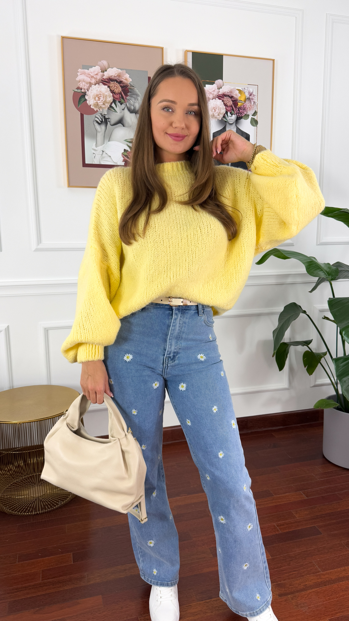 Spodnie wide leg Daisy denim Spodnie wide leg Daisy denim