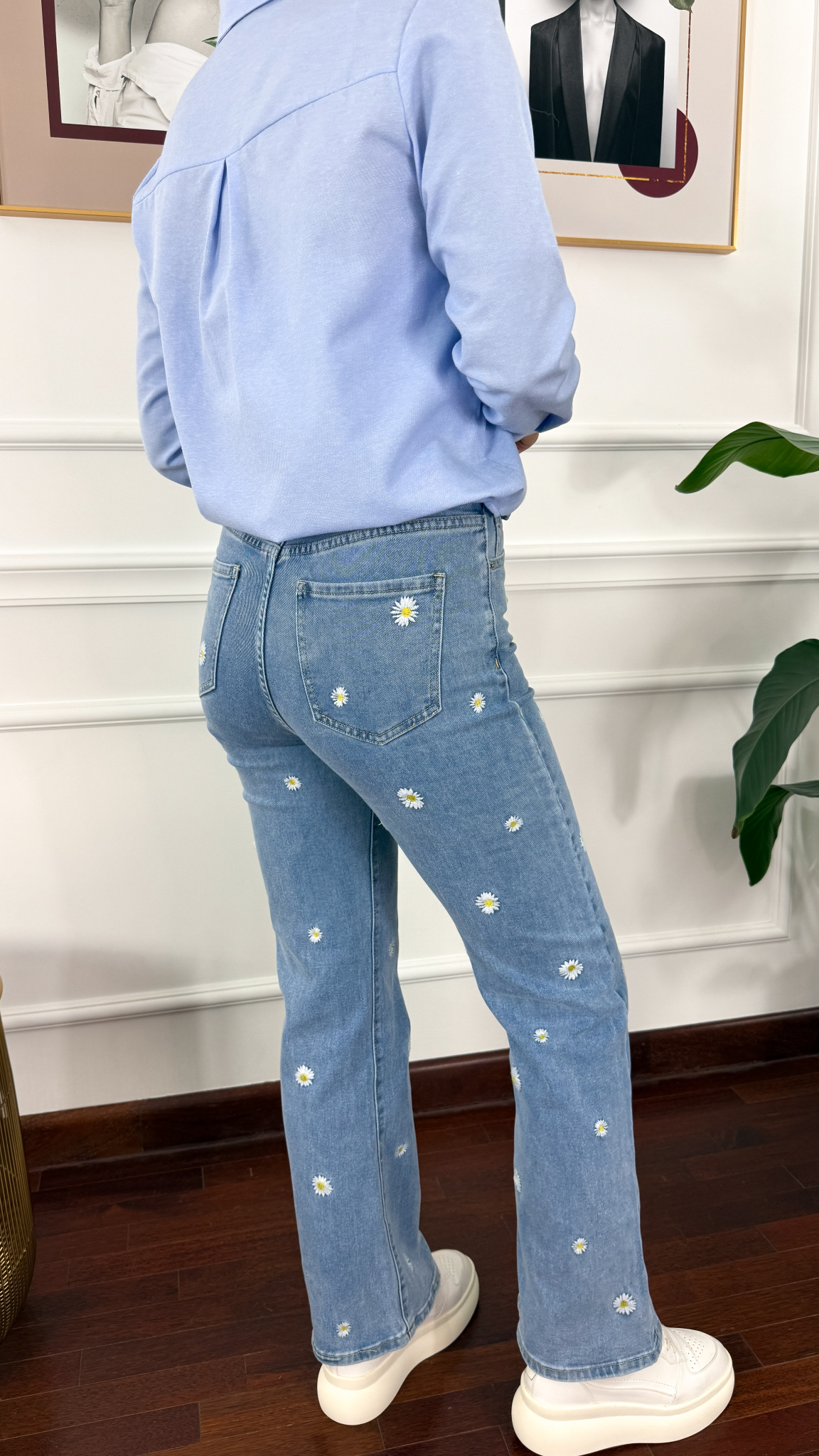 Spodnie wide leg Daisy denim Spodnie wide leg Daisy denim