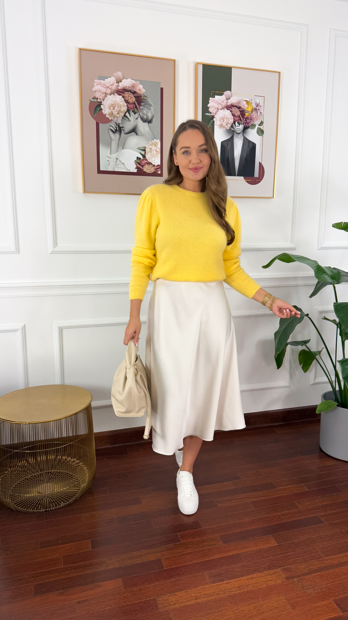 Alpakowy sweter Celia żółty Alpakowy sweter Celia żółty
