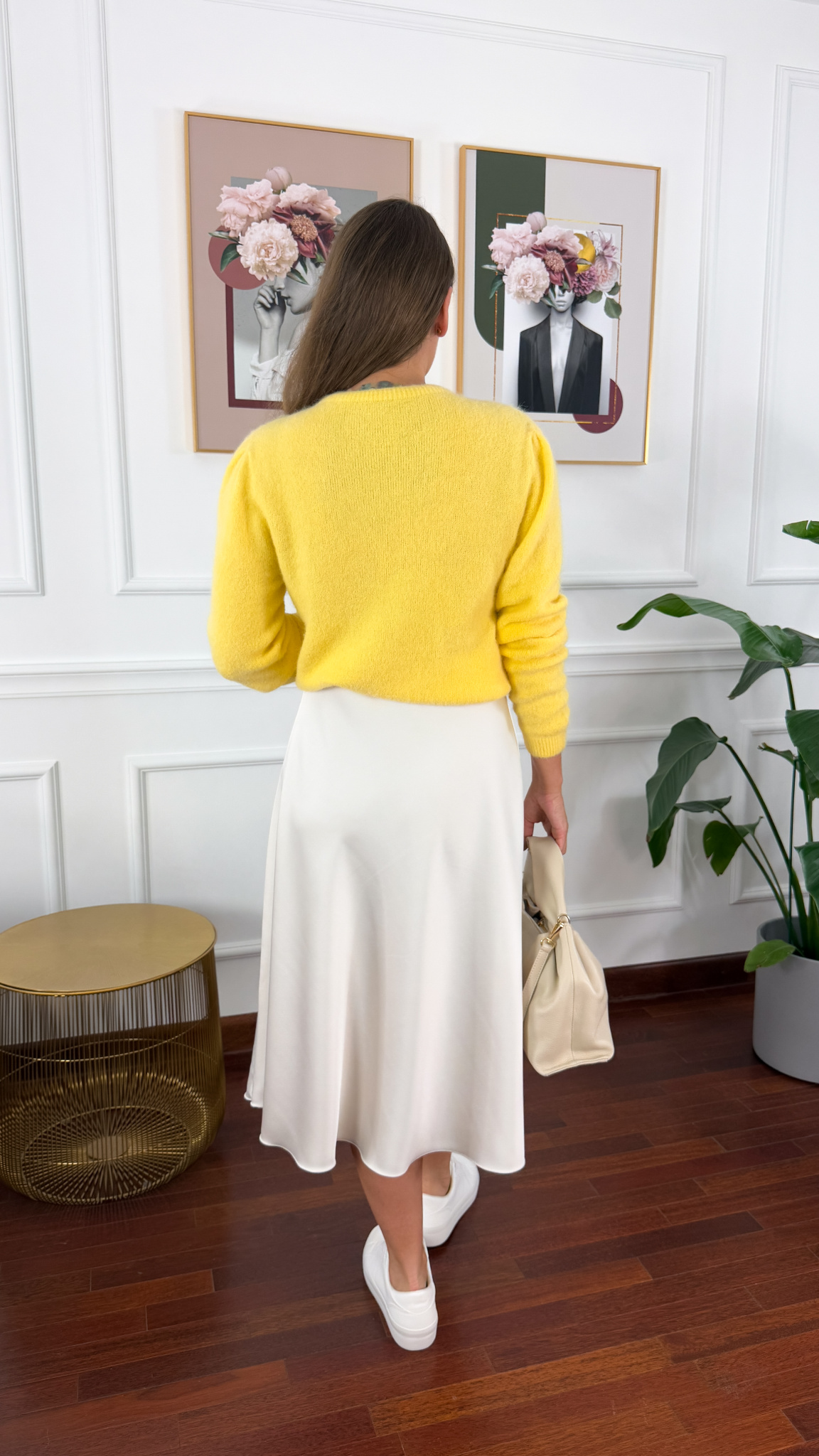 Alpakowy sweter Celia żółty Alpakowy sweter Celia żółty