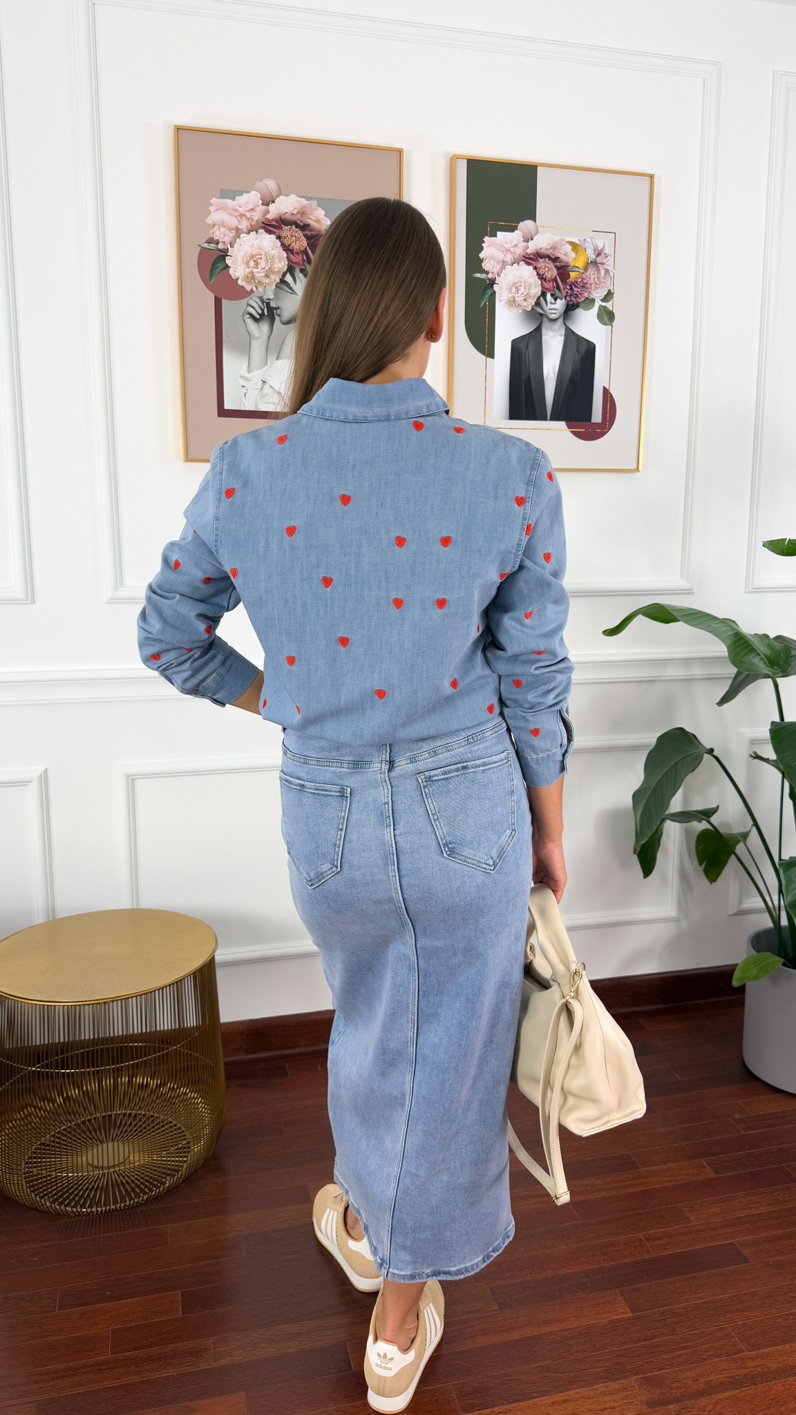 Spódnica midi Sara denim Spódnica midi Sara denim