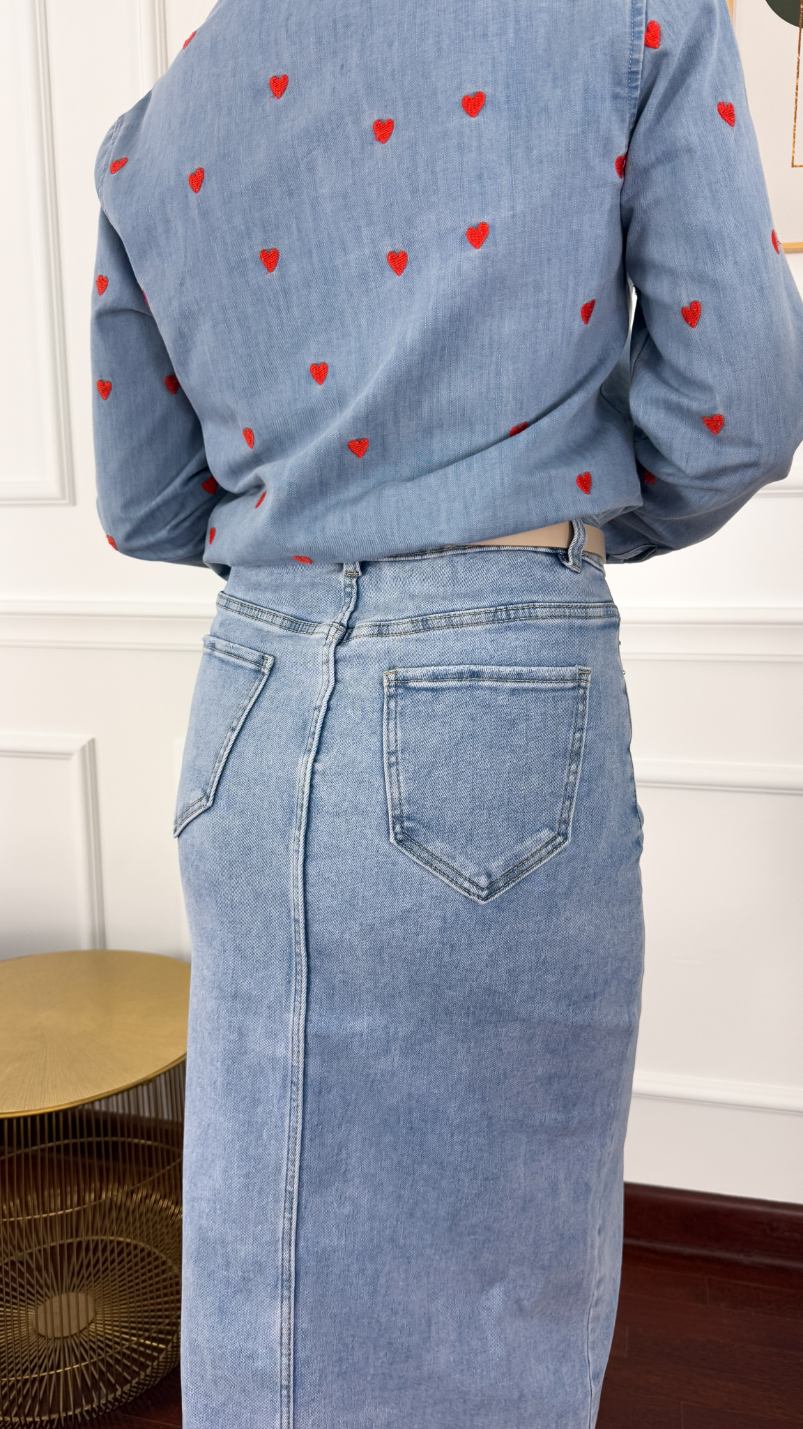 Spódnica midi Sara denim Spódnica midi Sara denim