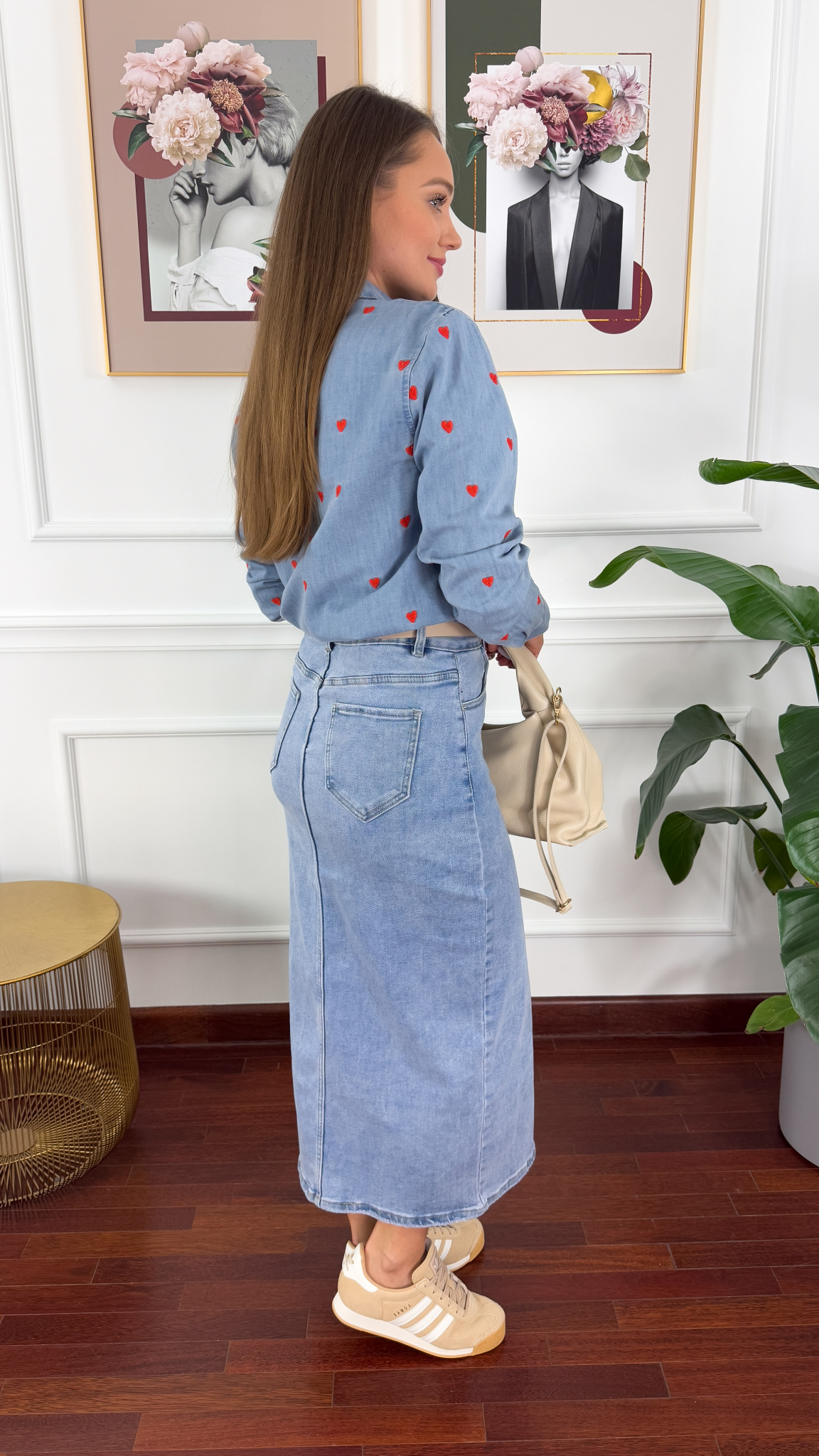 Spódnica midi Sara denim Spódnica midi Sara denim