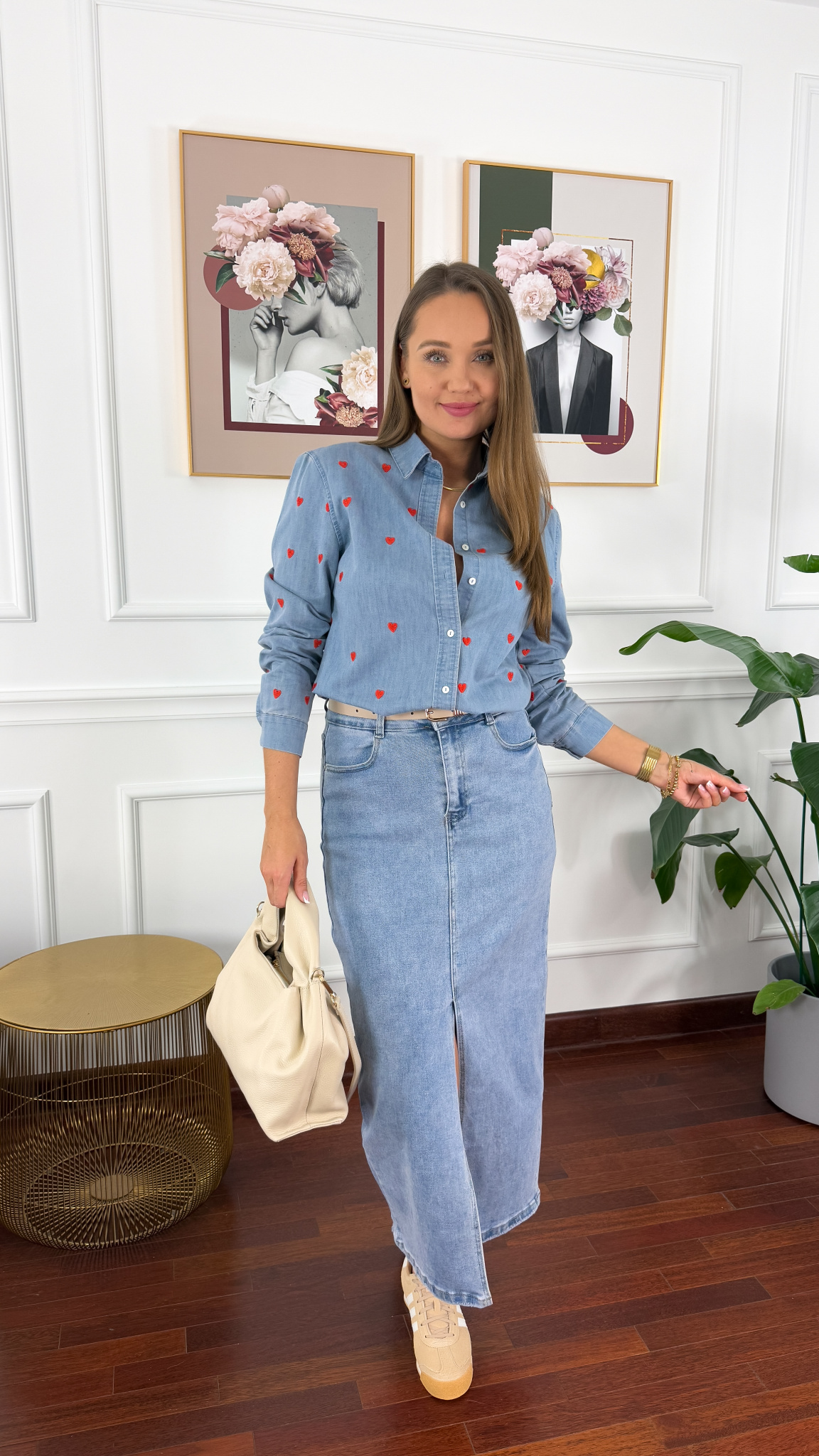 Spódnica midi Sara denim Spódnica midi Sara denim