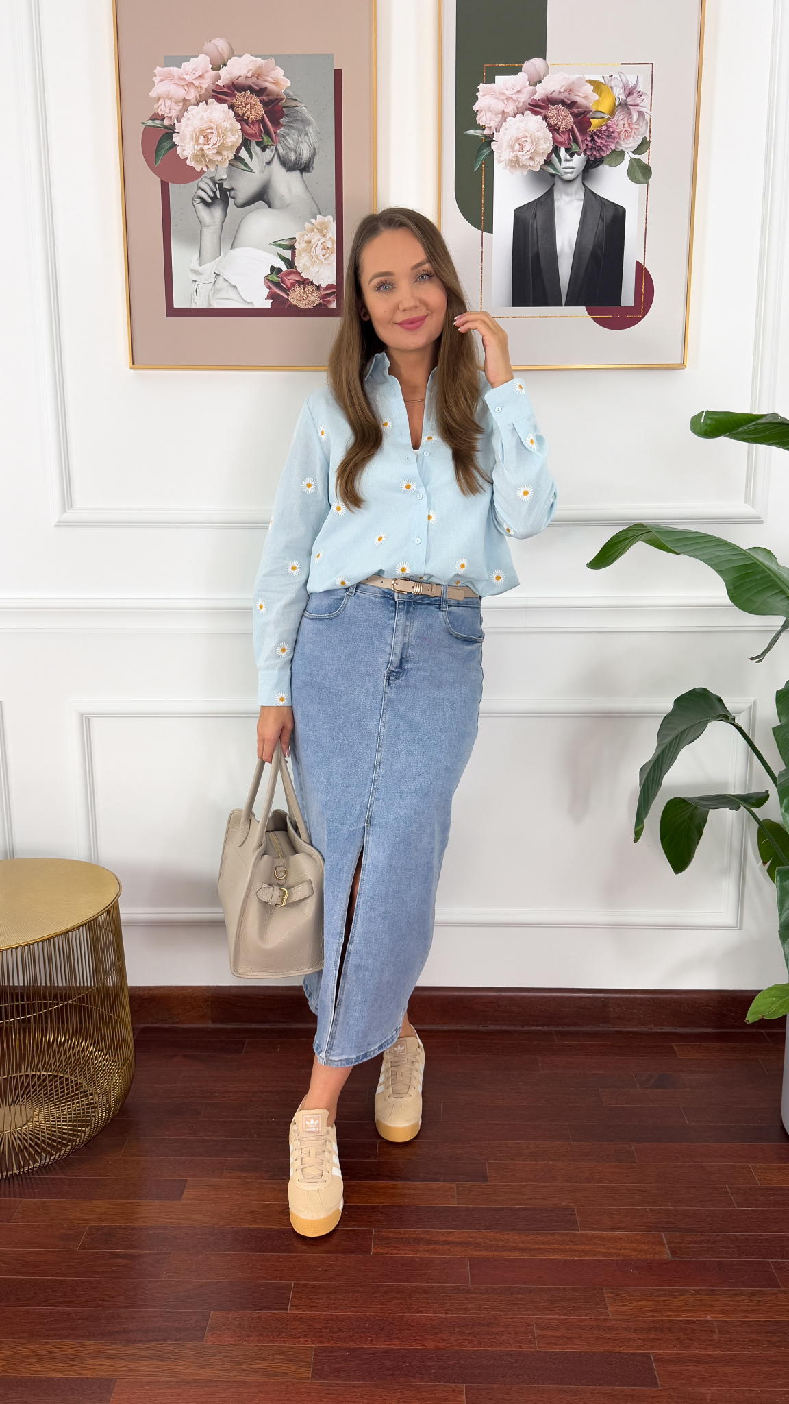 Spódnica midi Sara denim Spódnica midi Sara denim