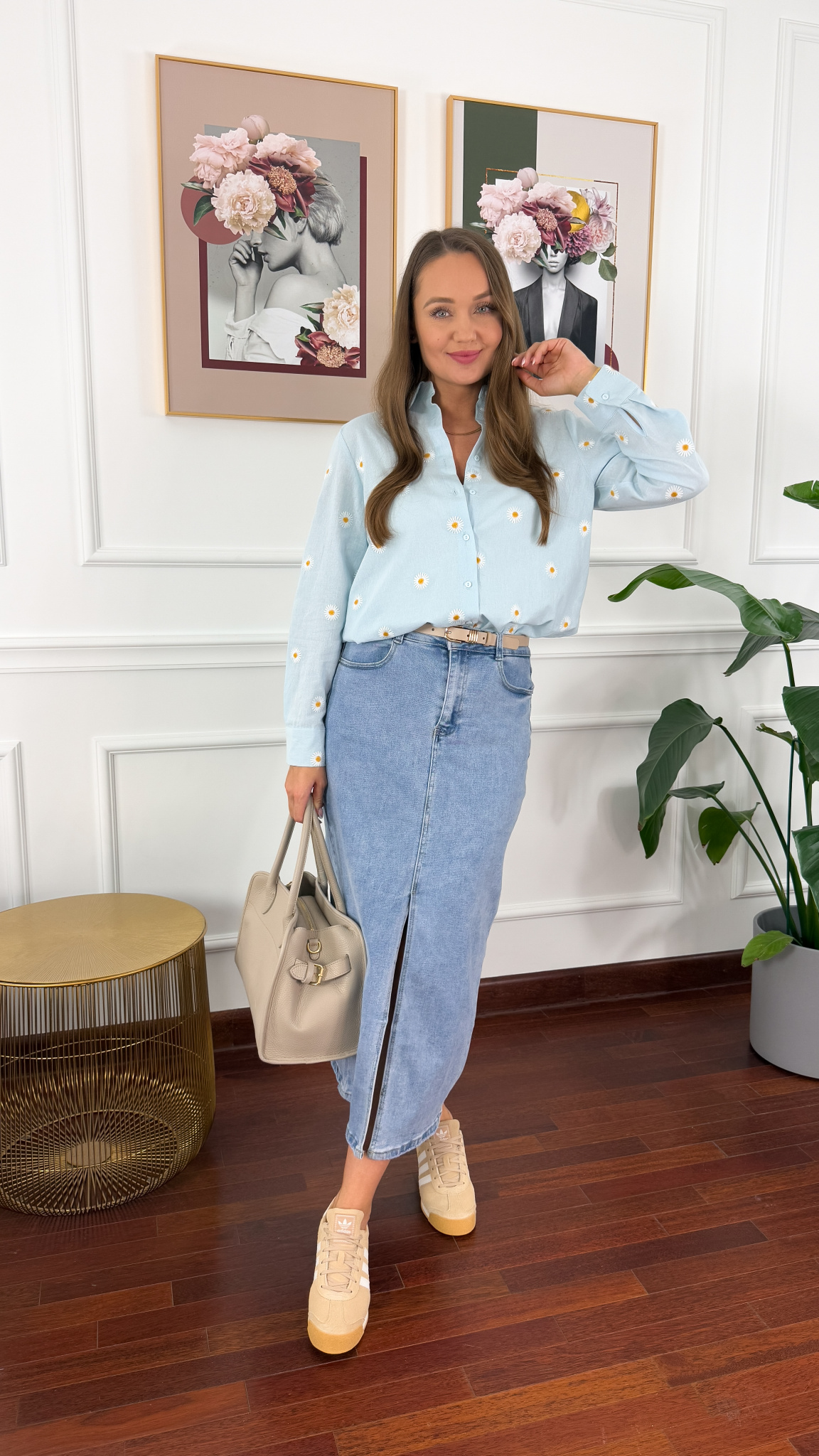 Spódnica midi Sara denim Spódnica midi Sara denim