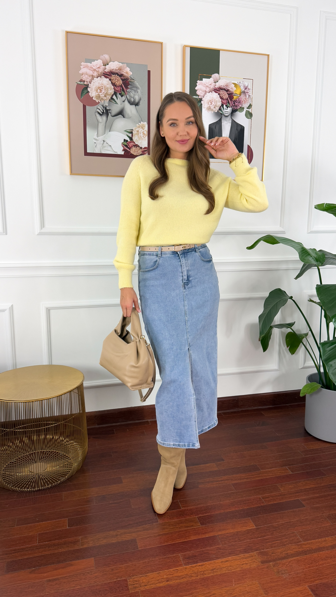 Spódnica midi Sara denim Spódnica midi Sara denim
