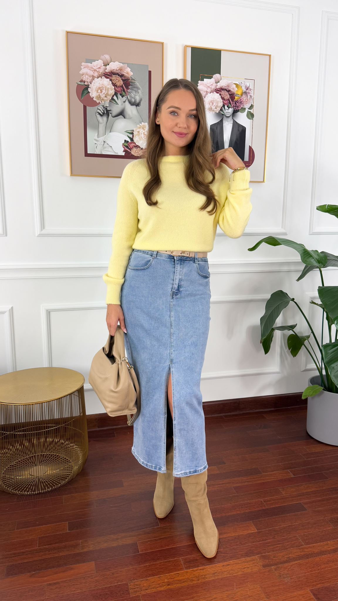 Spódnica midi Sara denim Spódnica midi Sara denim