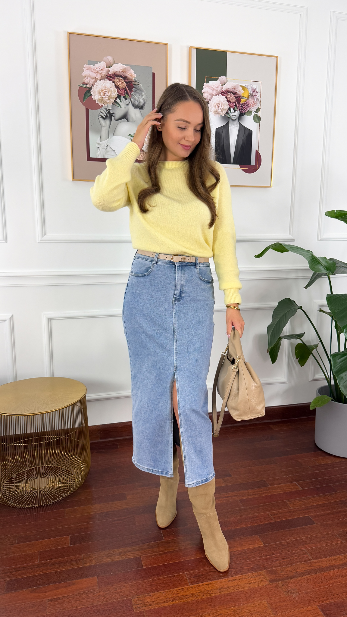 Spódnica midi Sara denim Spódnica midi Sara denim