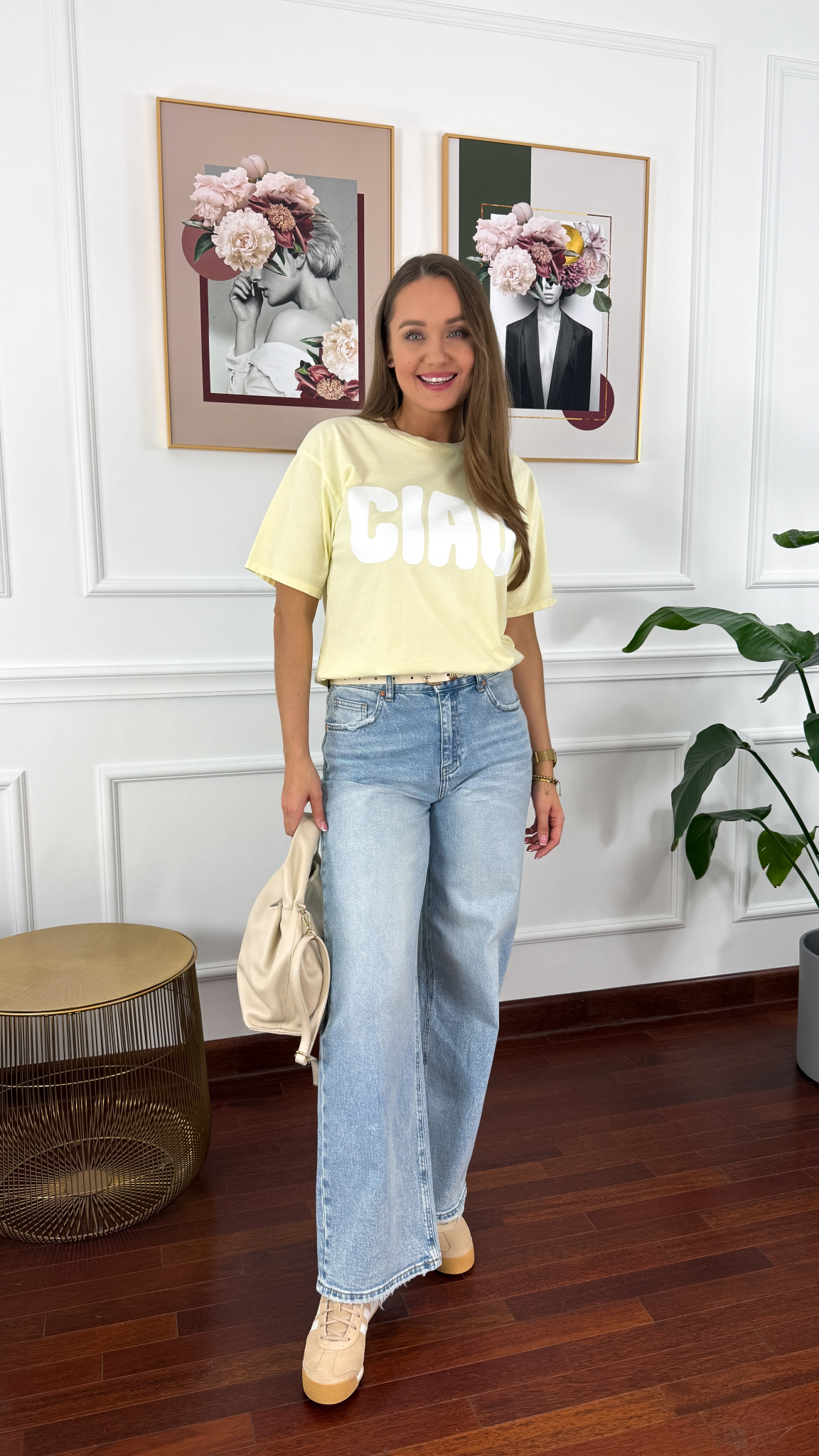 Spodnie wide-leg Janet jasny denim Spodnie wide-leg Janet jasny denim