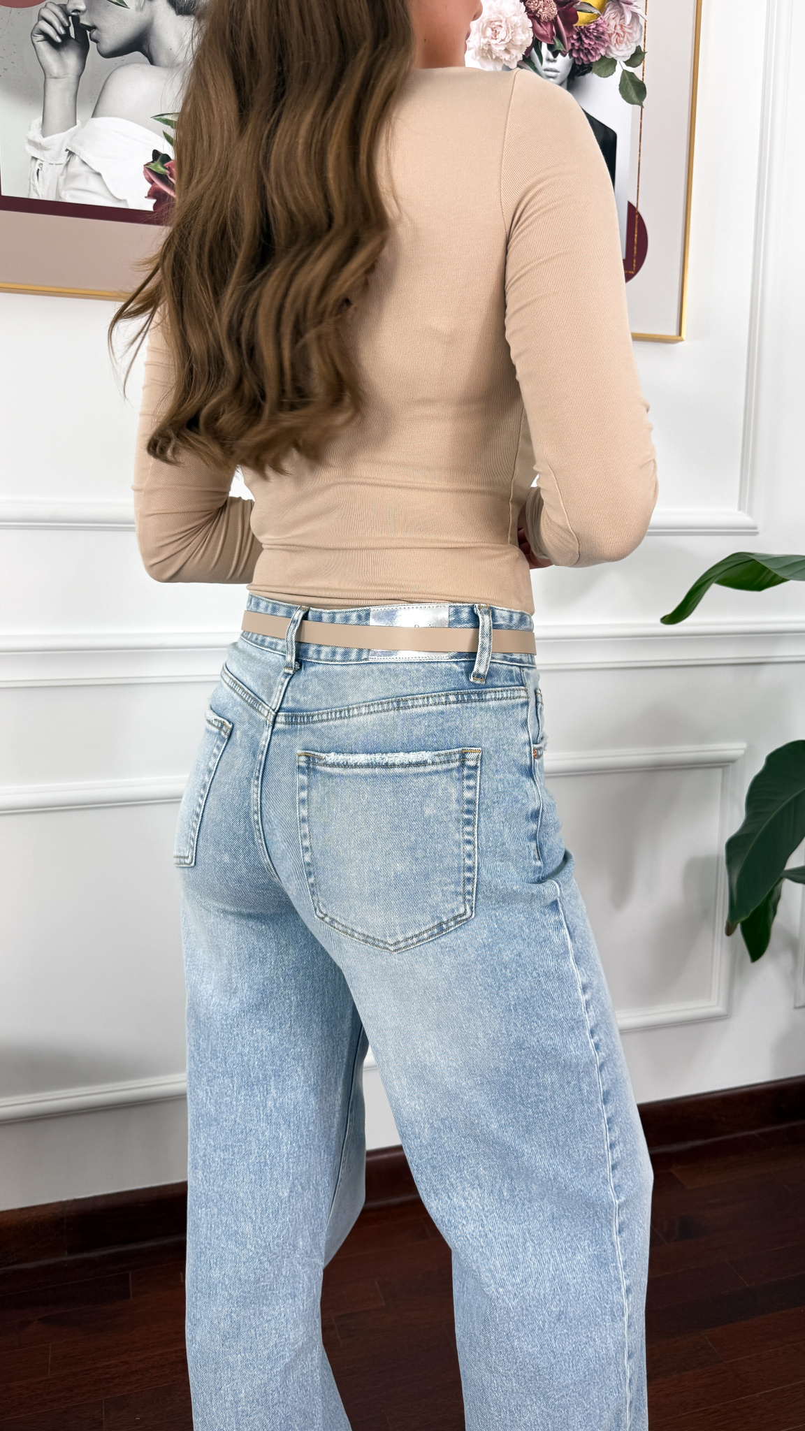Spodnie wide-leg Janet jasny denim Spodnie wide-leg Janet jasny denim