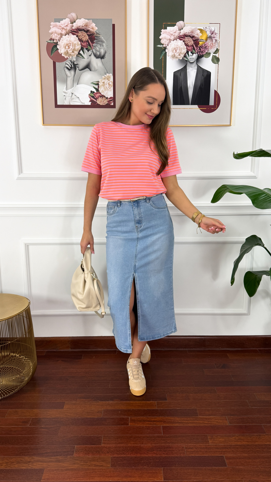 Spódnica midi Rose denim Spódnica midi Rose denim