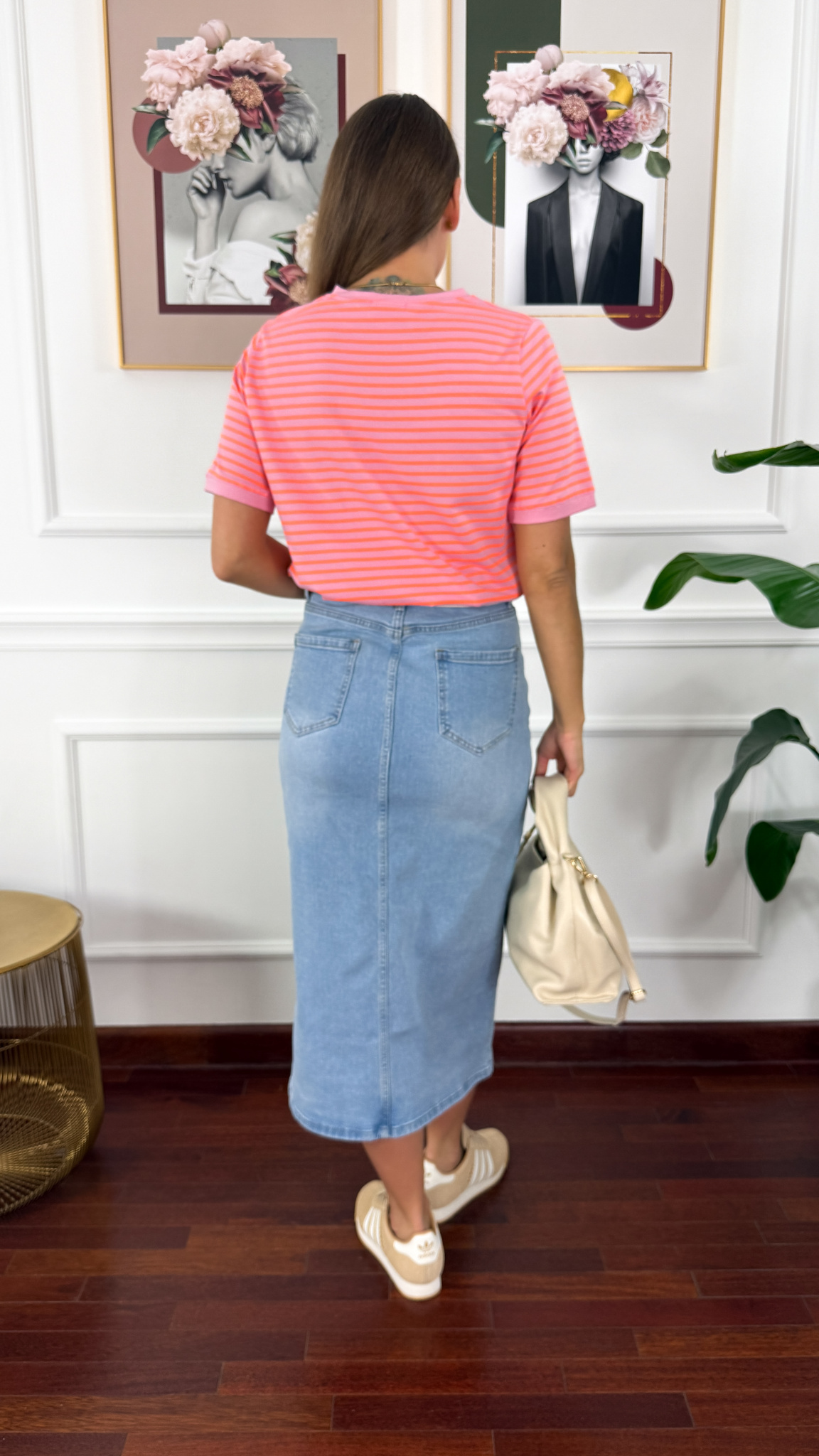 Spódnica midi Rose denim Spódnica midi Rose denim