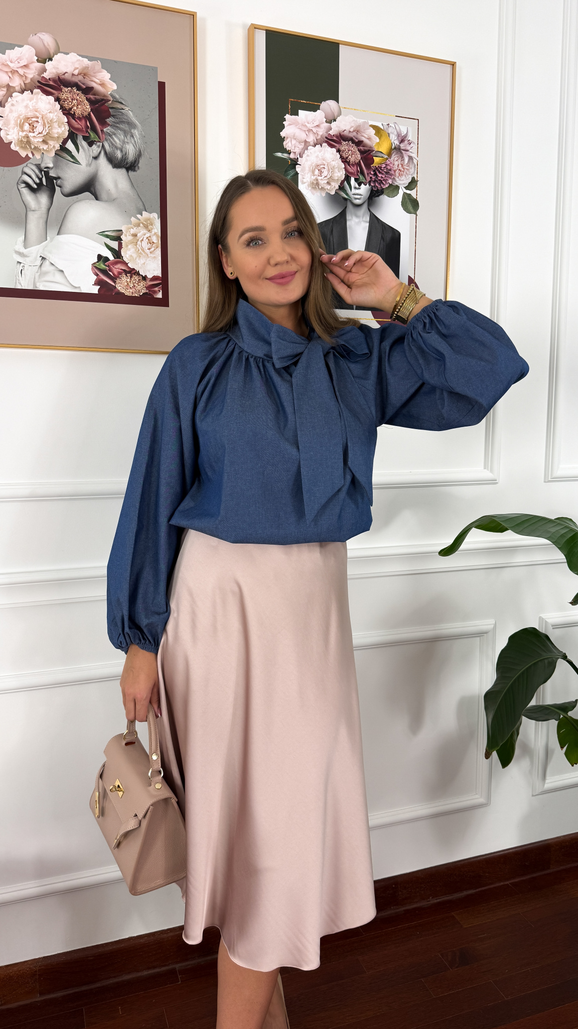 Bawełniana koszula Mery denim Bawełniana koszula Mery denim