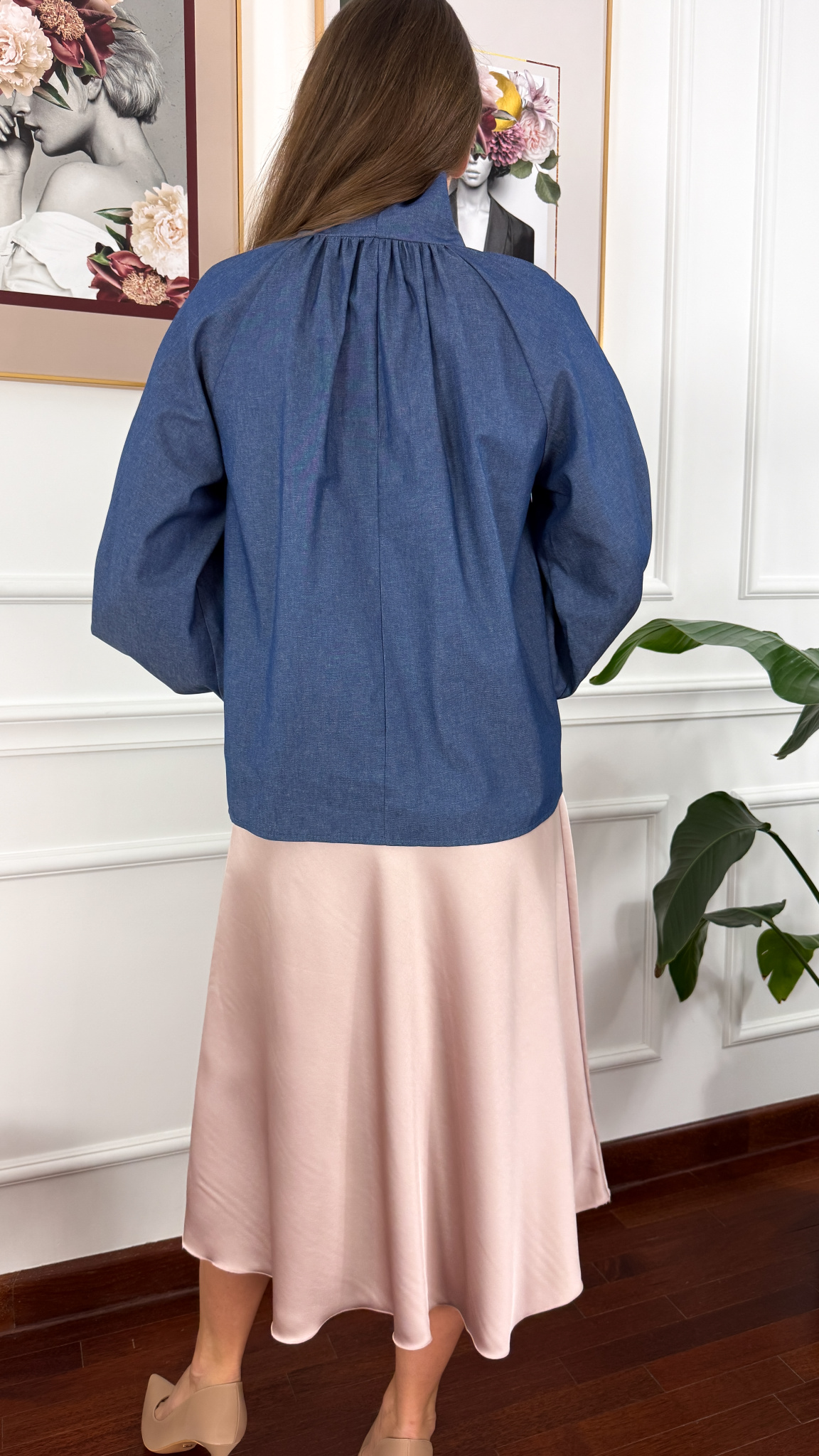 Bawełniana koszula Mery denim Bawełniana koszula Mery denim