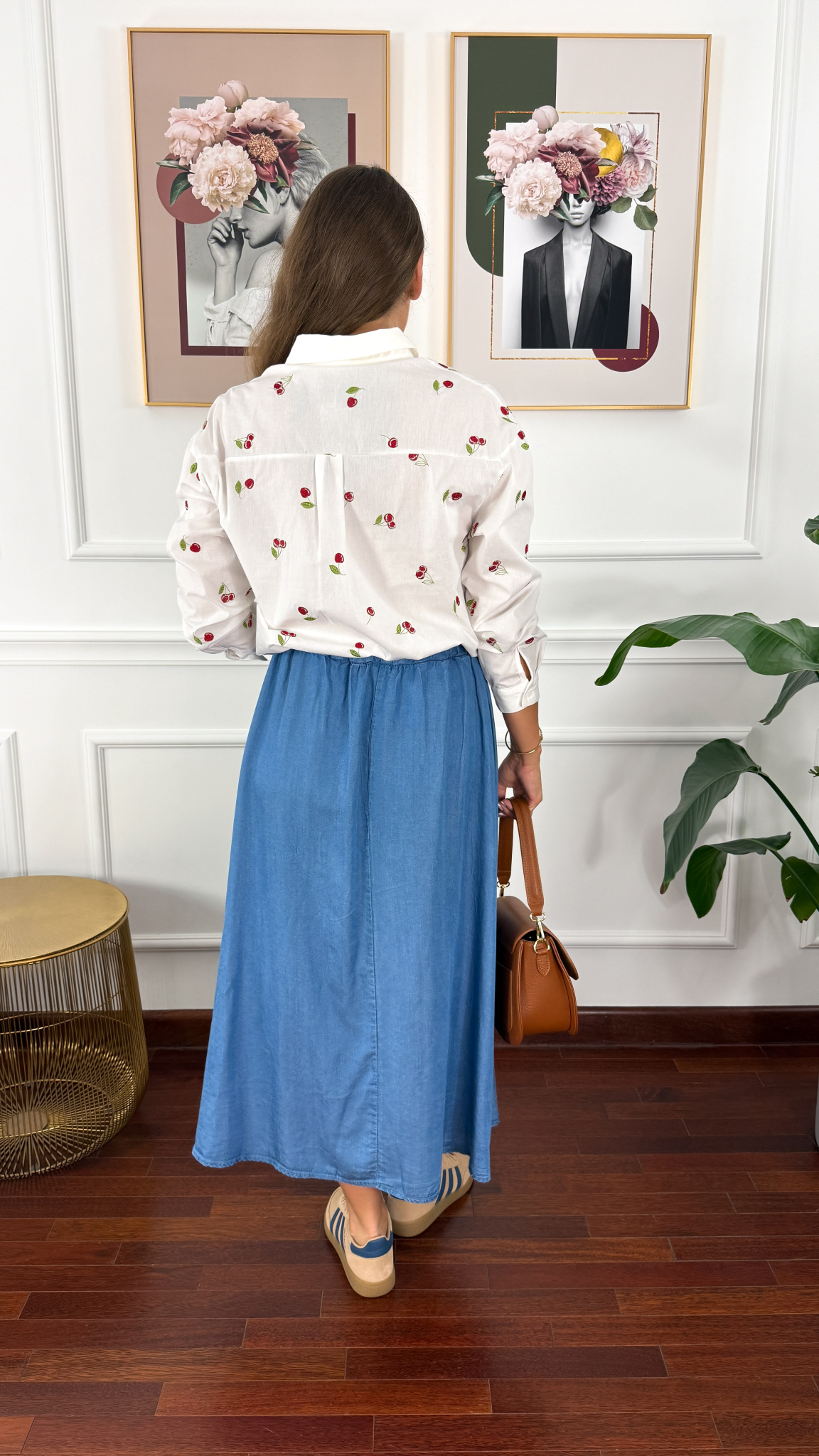 Spódnica midi Fiora jasny denim Spódnica midi Fiora jasny denim