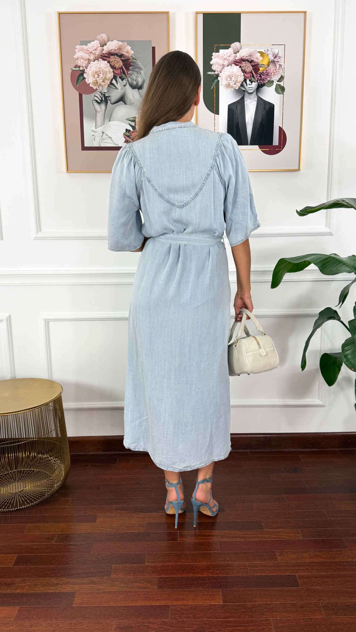 Szmizjerka maxi Arina jasny denim Szmizjerka maxi Arina jasny denim
