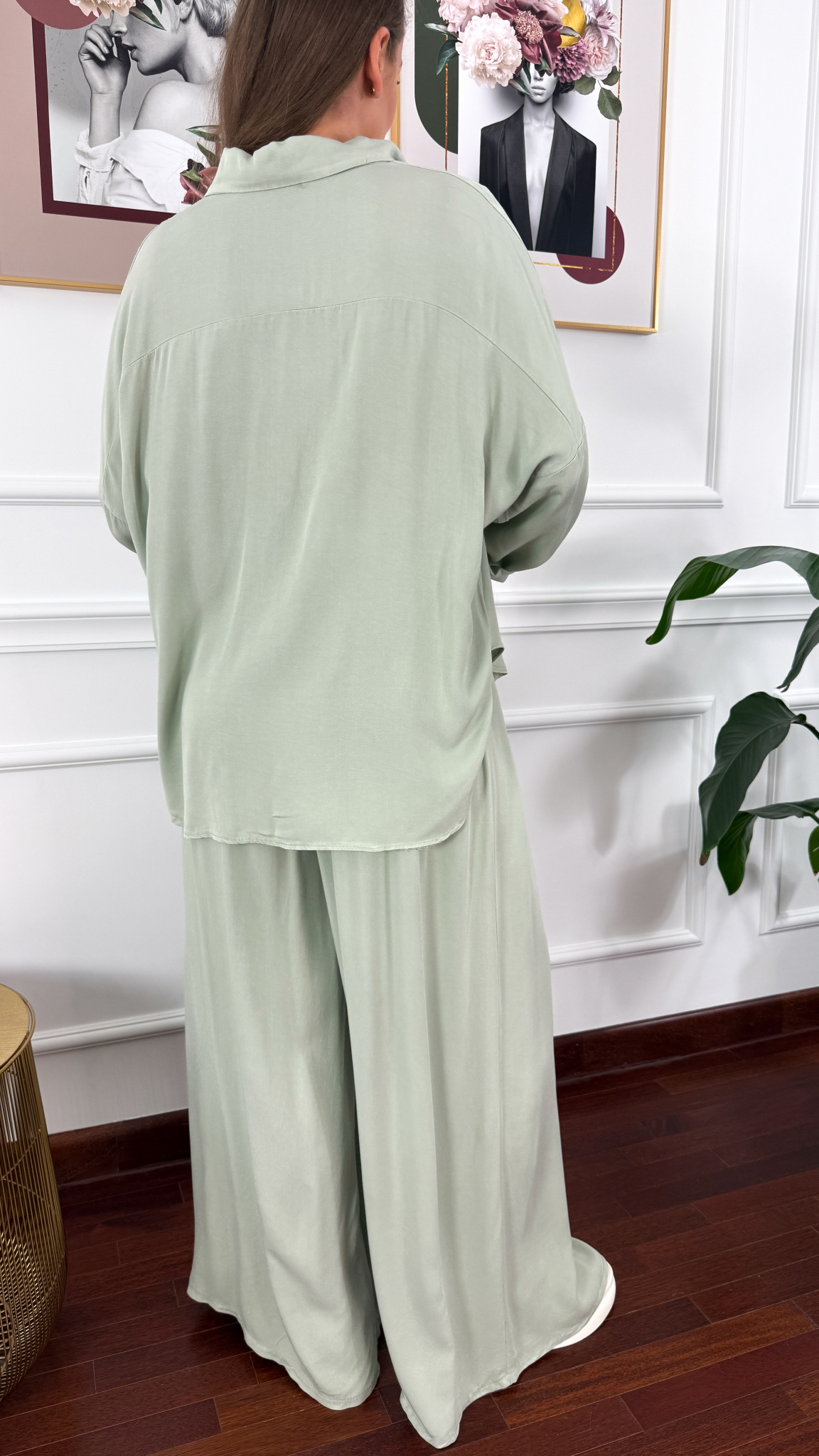 Wiskozowy komplet Ressa matcha Wiskozowy komplet Ressa matcha