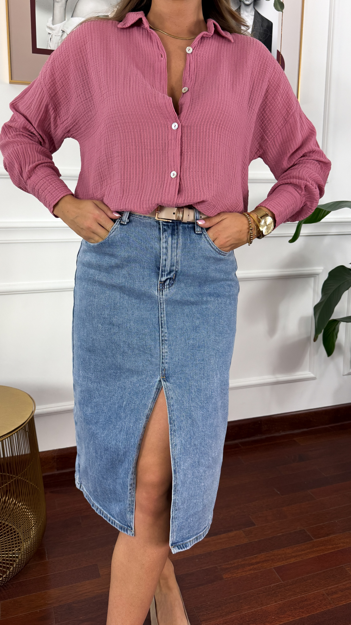 Spódnica midi Tori denim Spódnica midi Tori denim