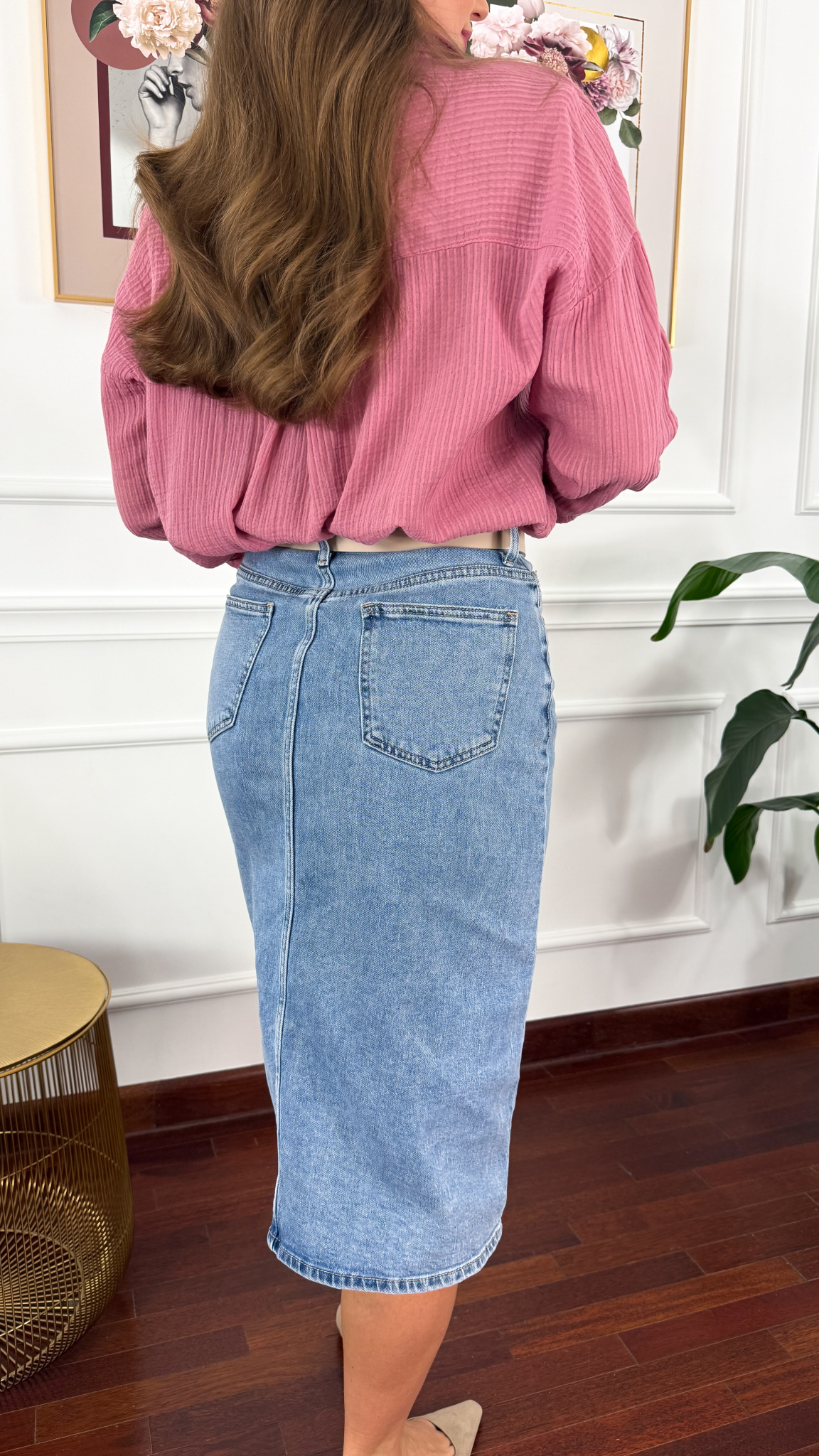 Spódnica midi Tori denim Spódnica midi Tori denim