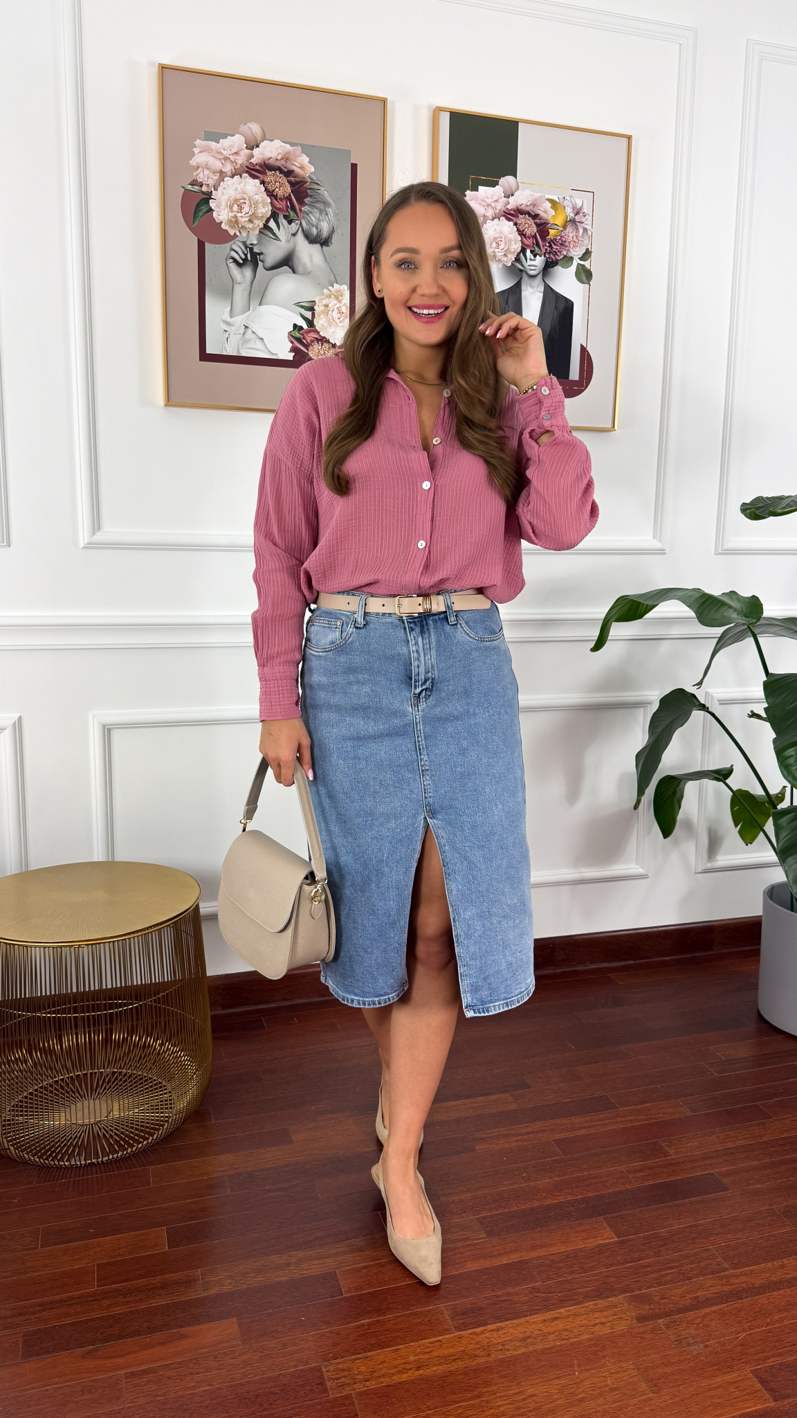 Spódnica midi Tori denim Spódnica midi Tori denim