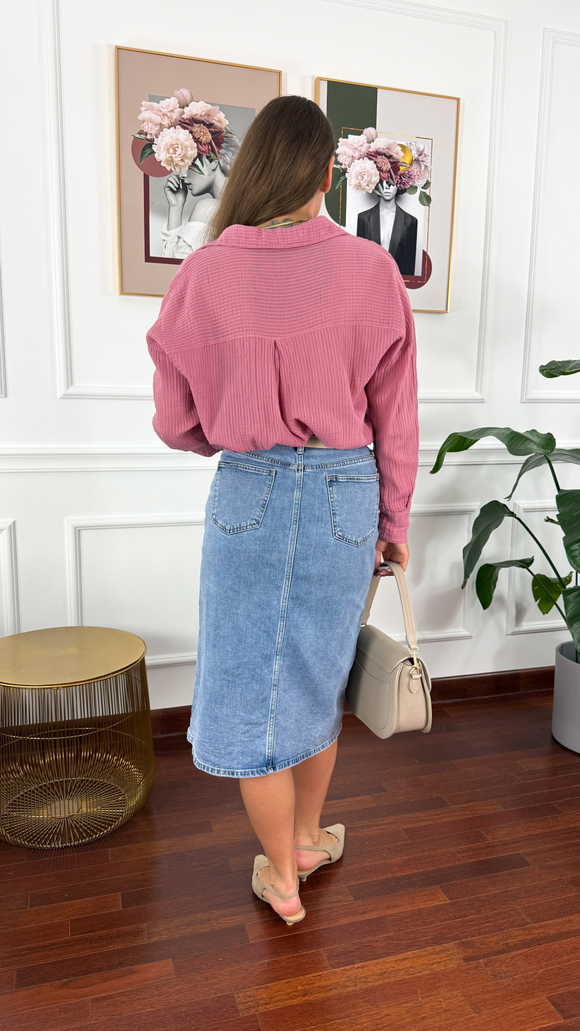 Spódnica midi Tori denim Spódnica midi Tori denim