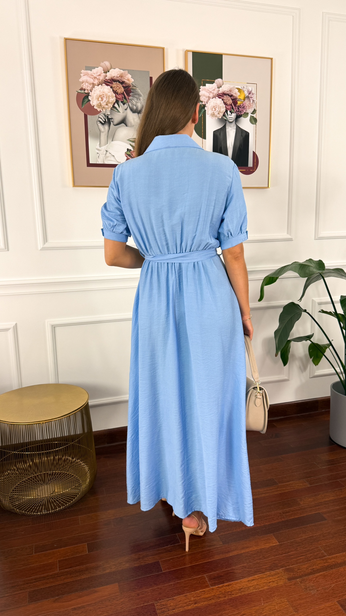 Wiskozowa sukienka Kena baby blue Wiskozowa sukienka Kena baby blue