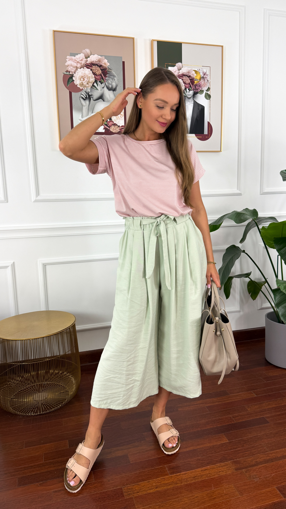 Spodnie culotte Brera matcha Spodnie culotte Brera matcha