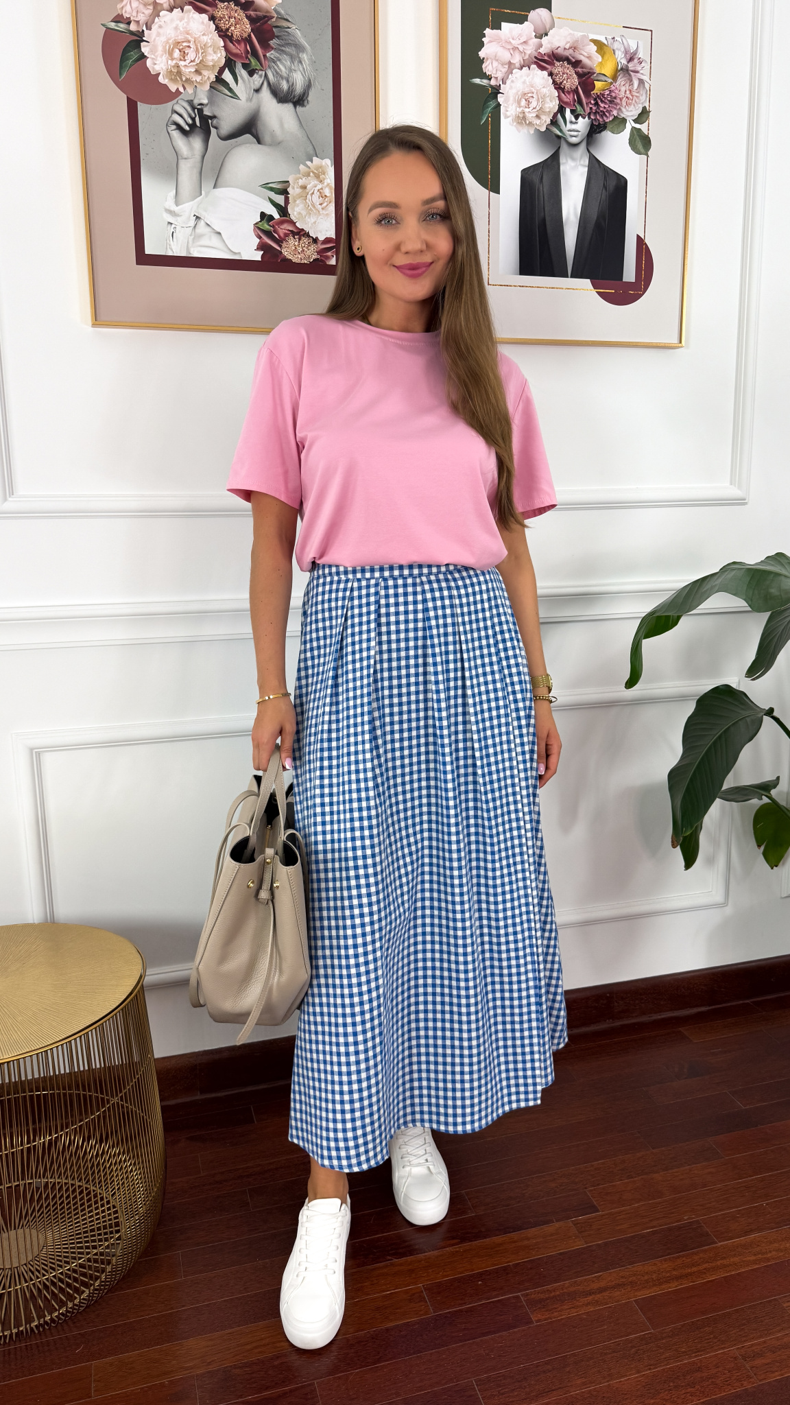 Bawełniana spódnica maxi Ivana niebieska Bawełniana spódnica maxi Ivana niebieska