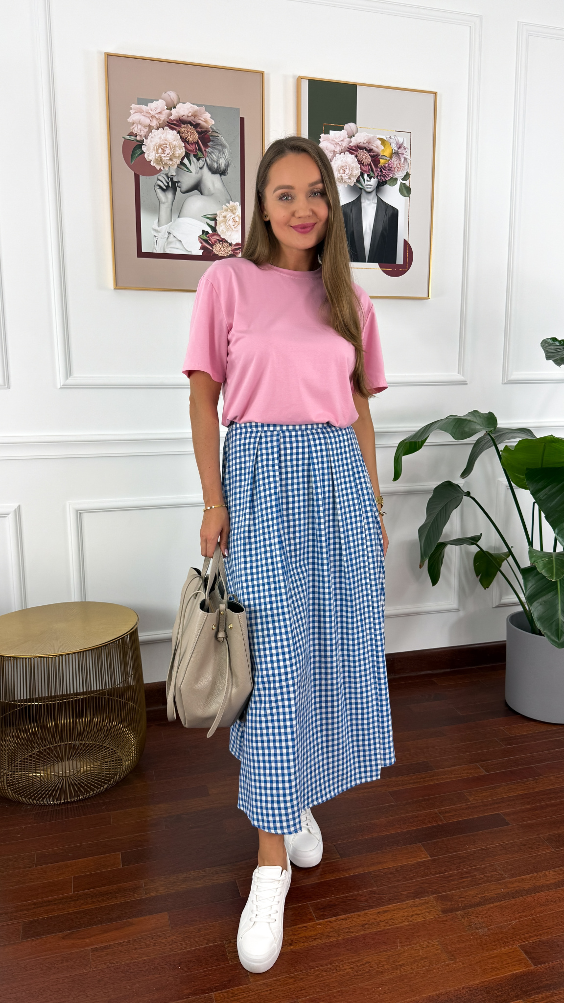 Bawełniana spódnica maxi Ivana niebieska Bawełniana spódnica maxi Ivana niebieska