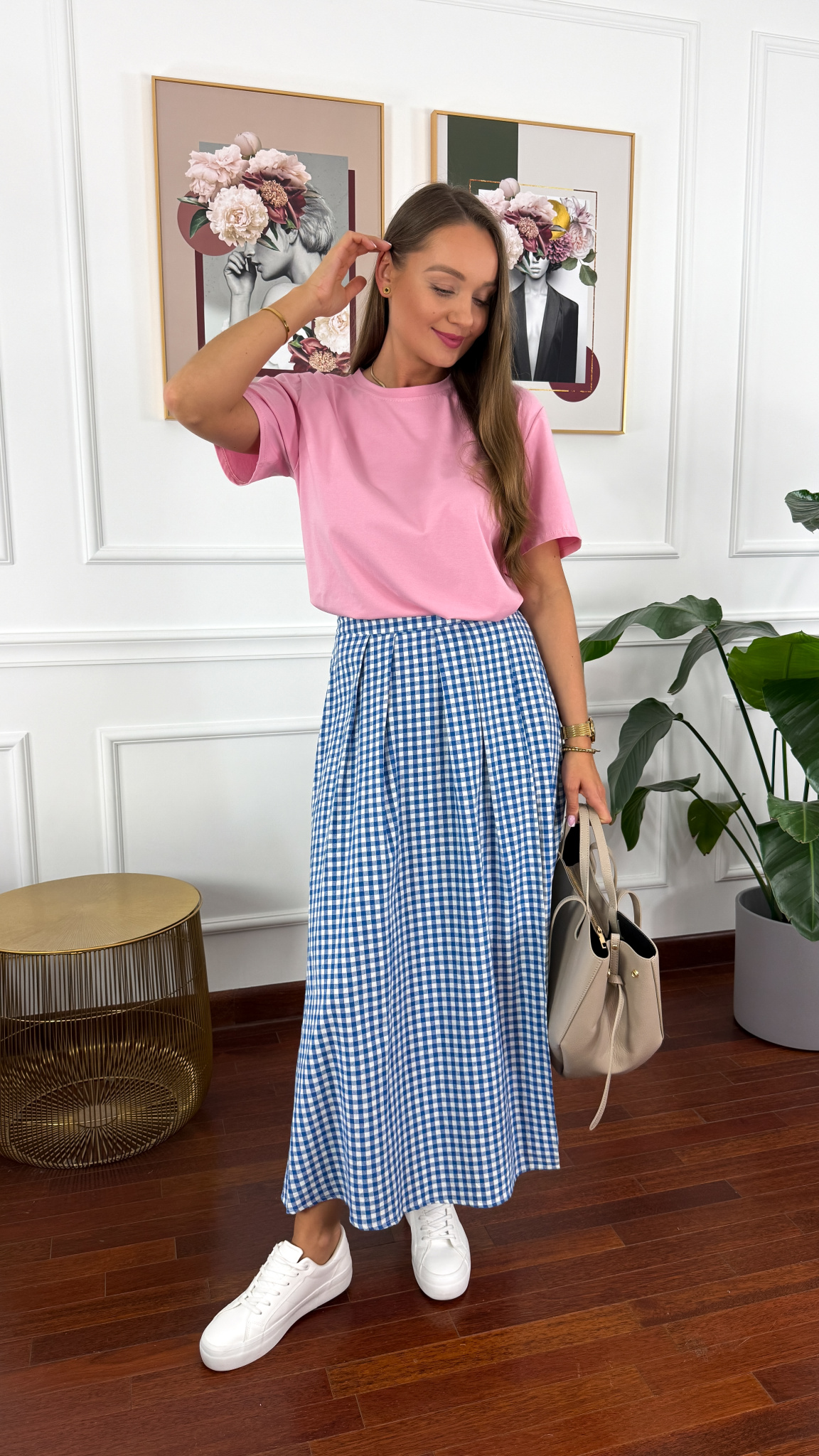 Bawełniana spódnica maxi Ivana niebieska Bawełniana spódnica maxi Ivana niebieska