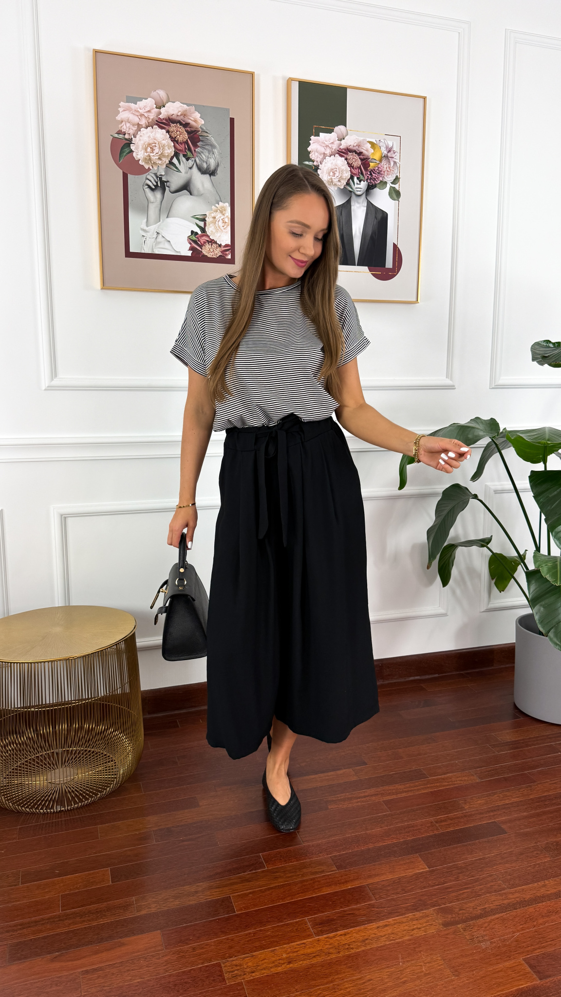Spodnie culotte Brera czarne Spodnie culotte Brera czarne