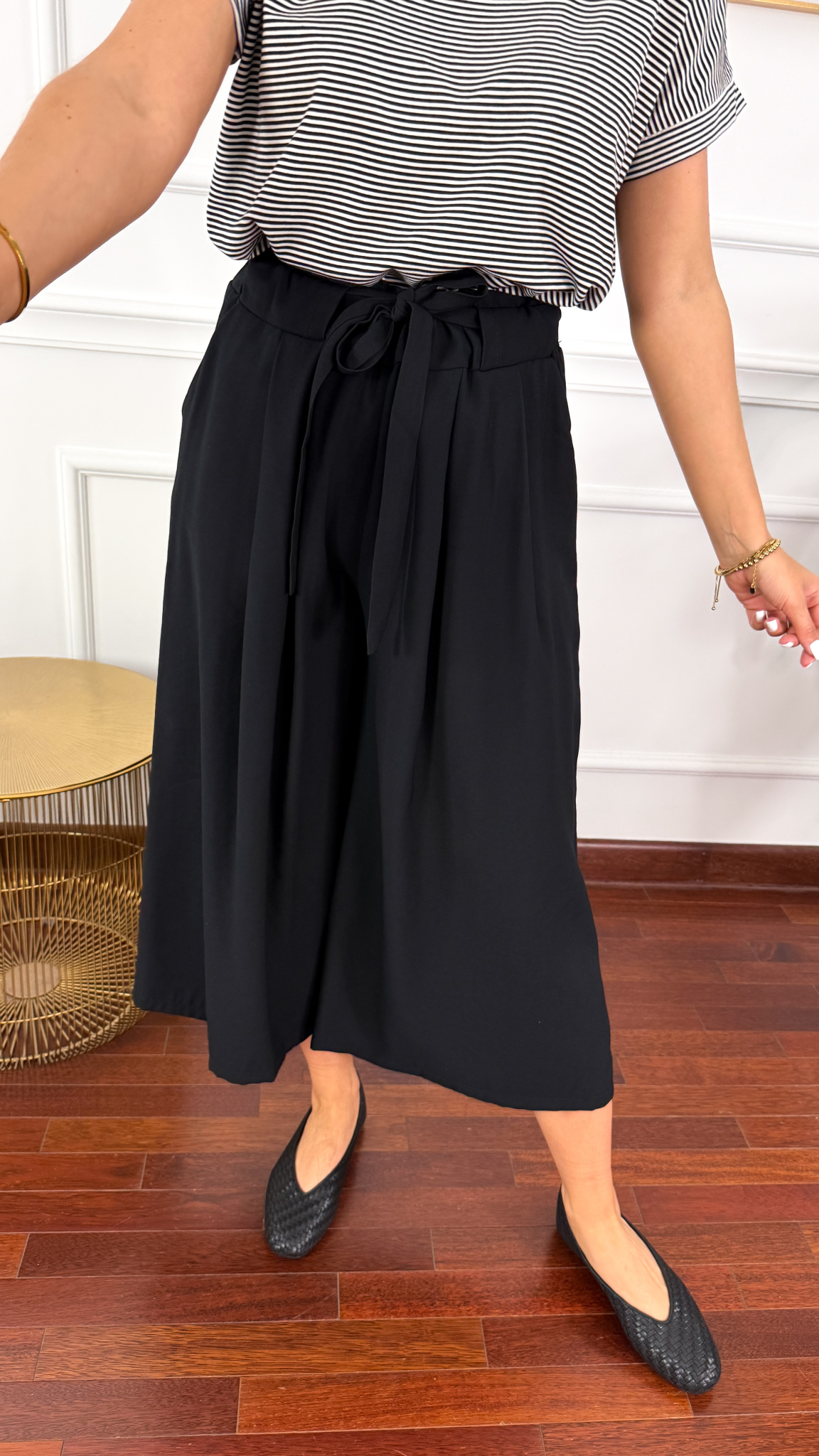 Spodnie culotte Brera czarne Spodnie culotte Brera czarne