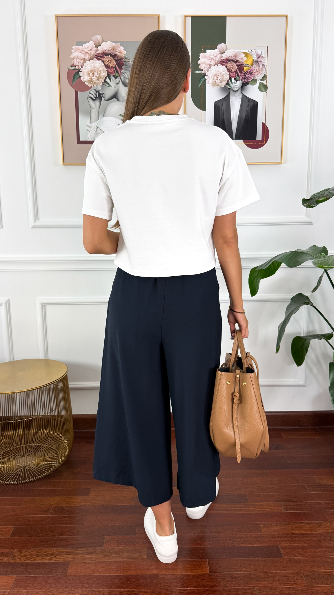 Spodnie culotte Brera granatowe Spodnie culotte Brera granatowe
