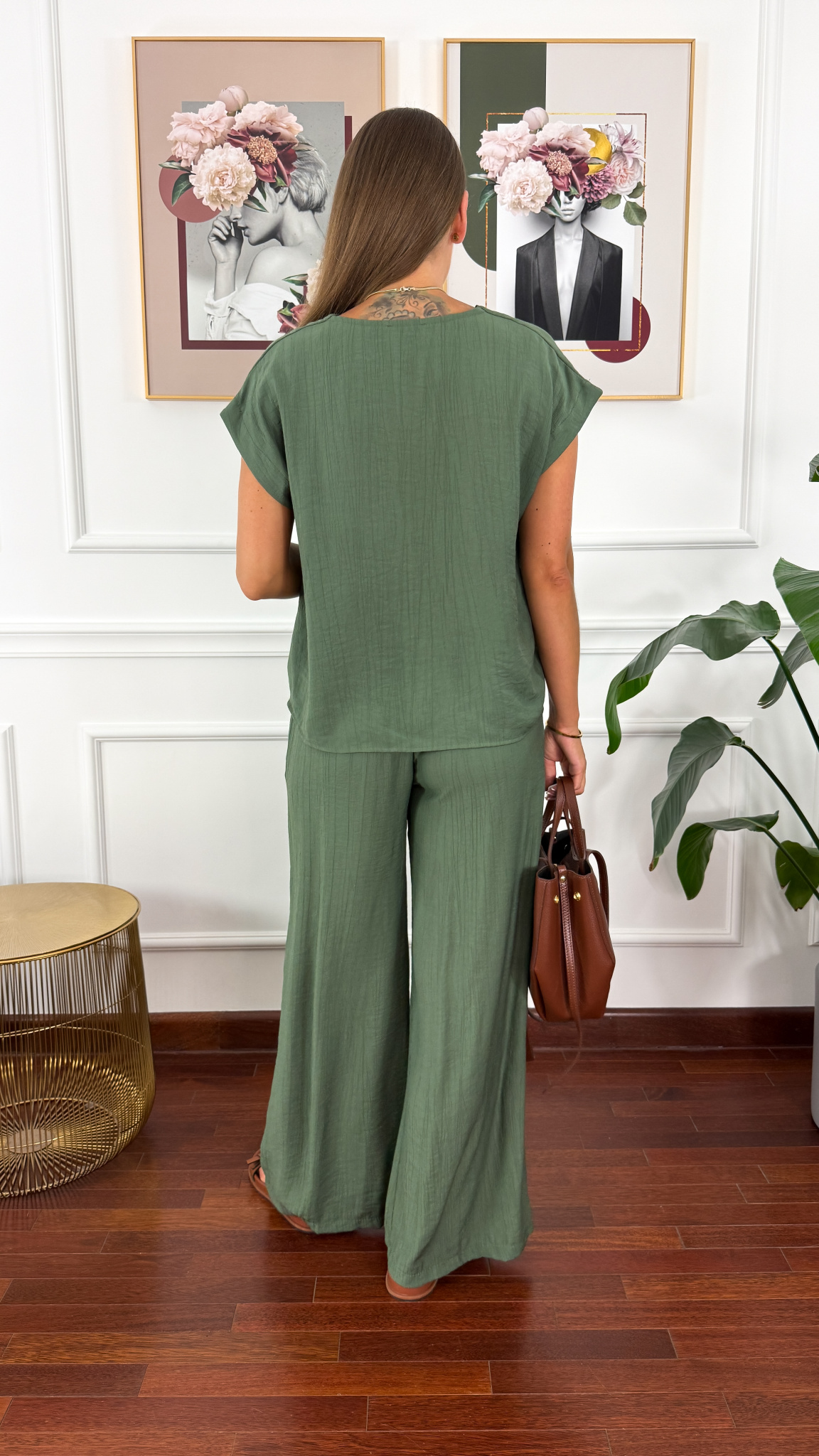 Wiskozowy komplet Nadia khaki Wiskozowy komplet Nadia khaki